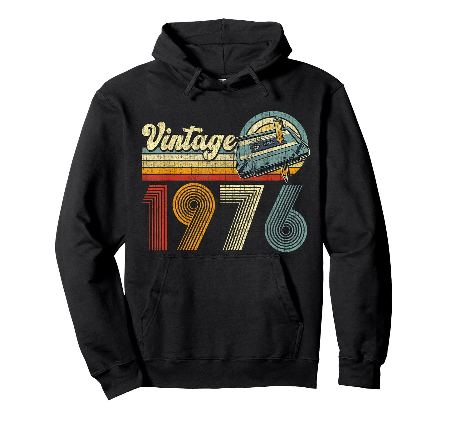 Vintage Born in 1976 Cassette Tape 50th Birthday 50 Year Old T-Shirt