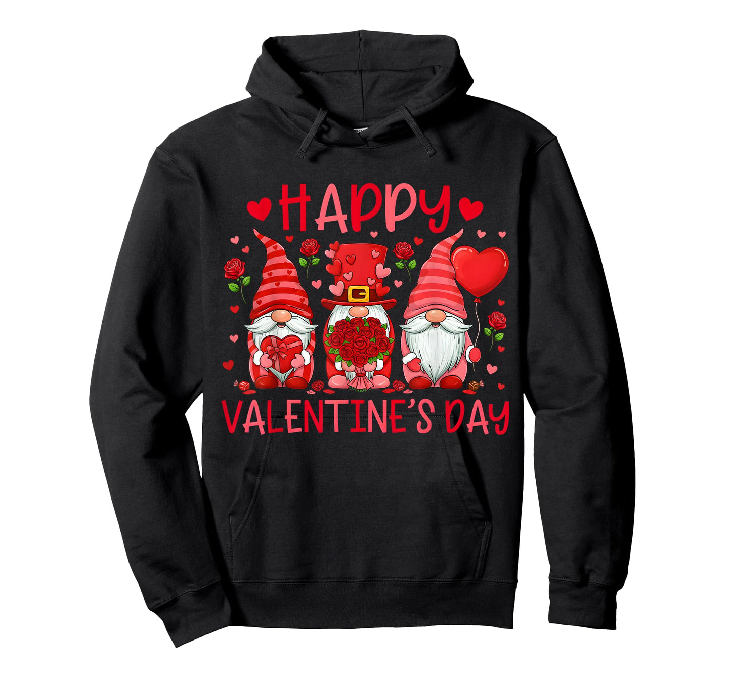 Cute Three Gnomes and Heart Love Happy Valentine's Day T-Shirt