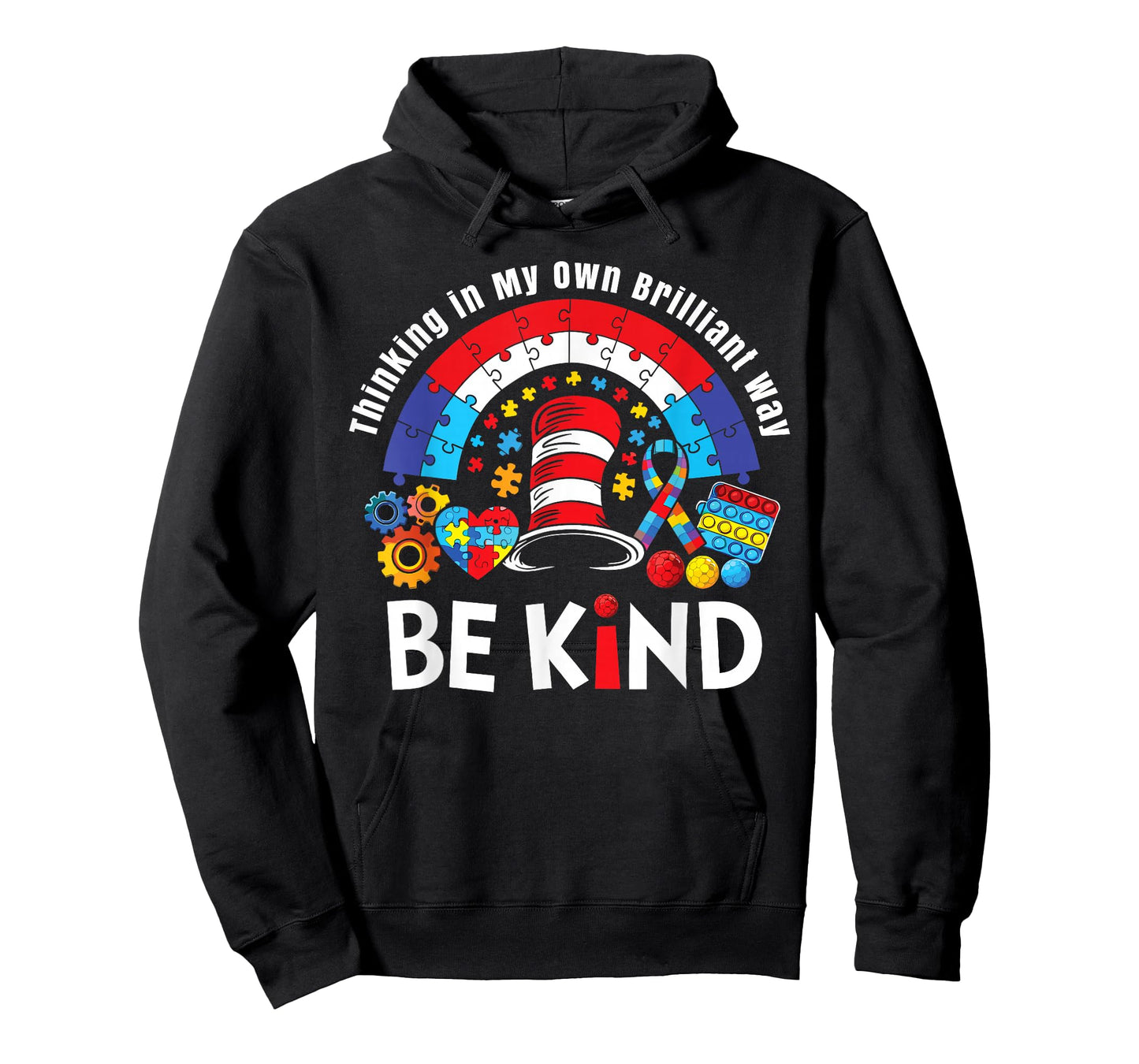 Autism Awareness Teacher Be Kind Why Fit in Doctor Cat Hat T-Shirt