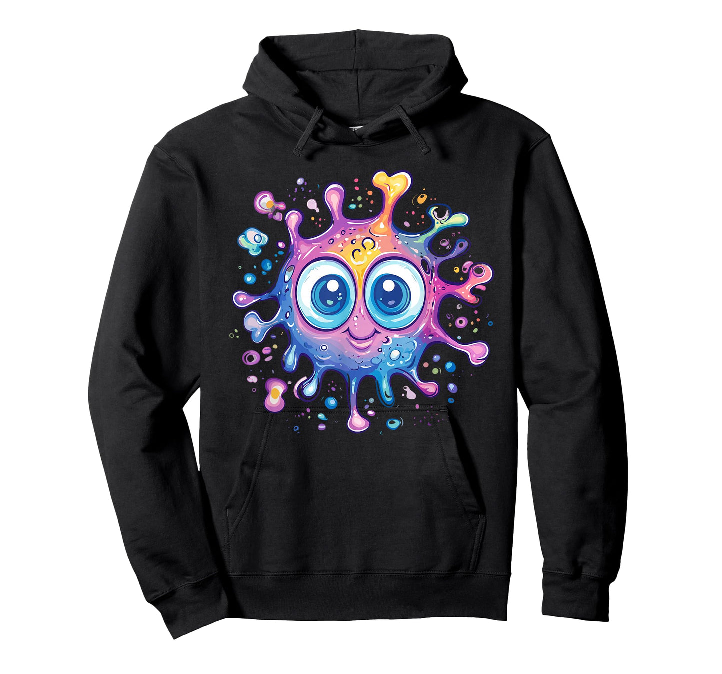 Smiling Colorful Bacteria Cute Pastel Virus Character T-Shirt