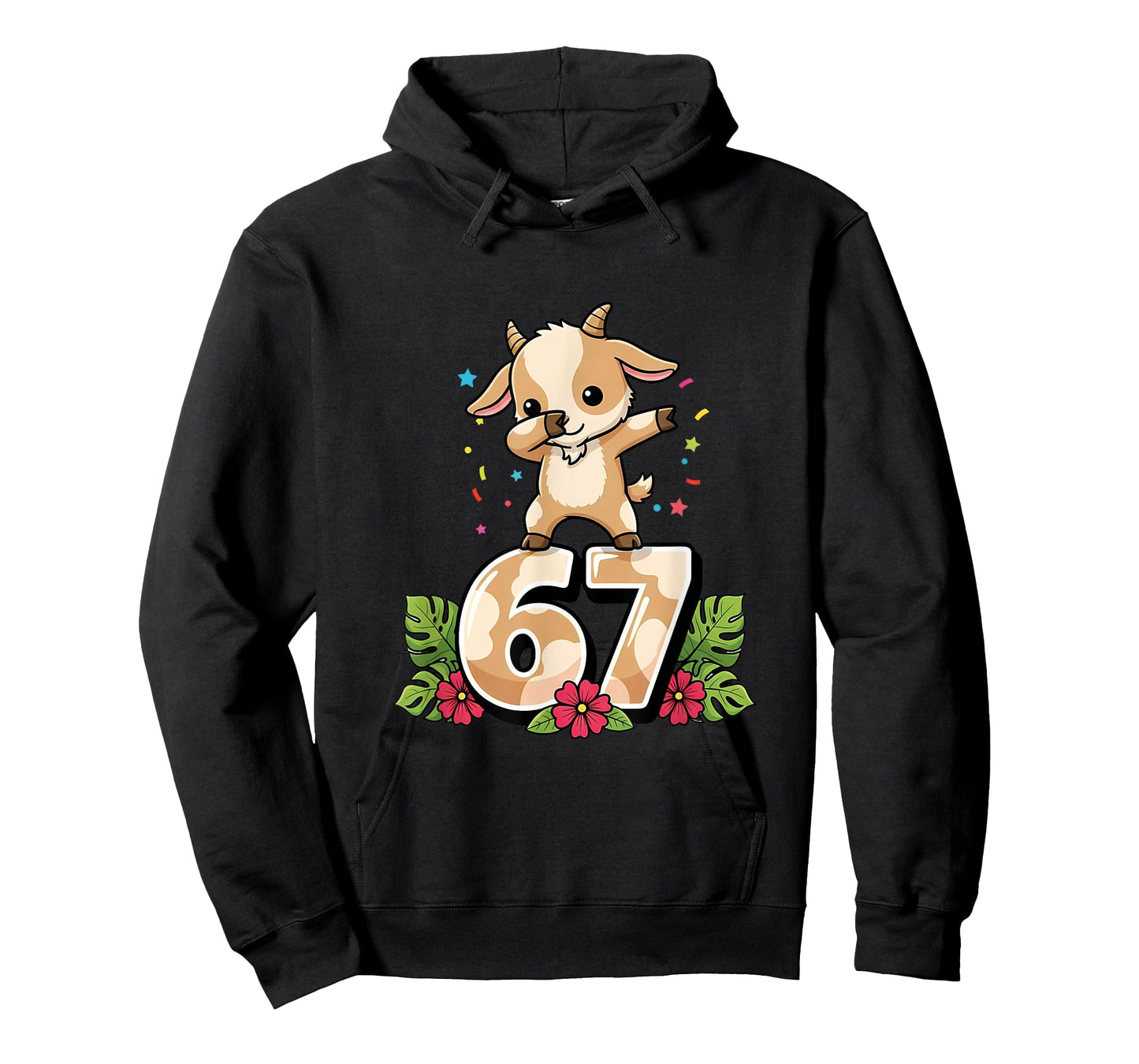 Six Seven Meme Dabbing Baby Goat 67 Funny Gen Z Apha T-Shirt