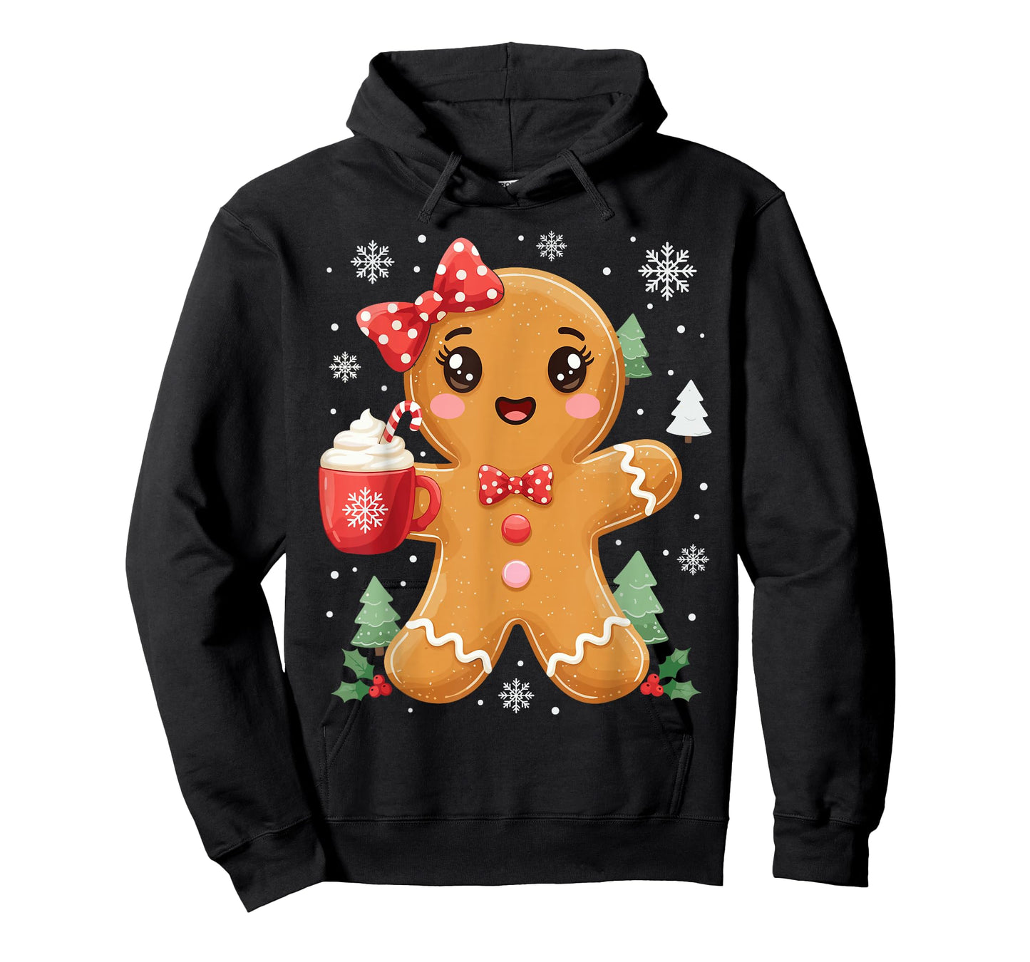 Cute Gingerbread Christmas Snow Xmas for Men Women Kids Cute T-Shirt
