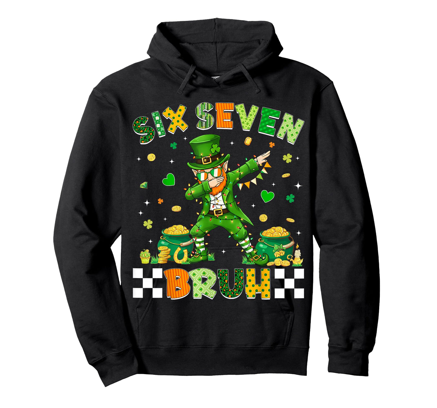 St Patricks Day Bruh 67 Meme Six Seven Dabbing Leprechaun T-Shirt