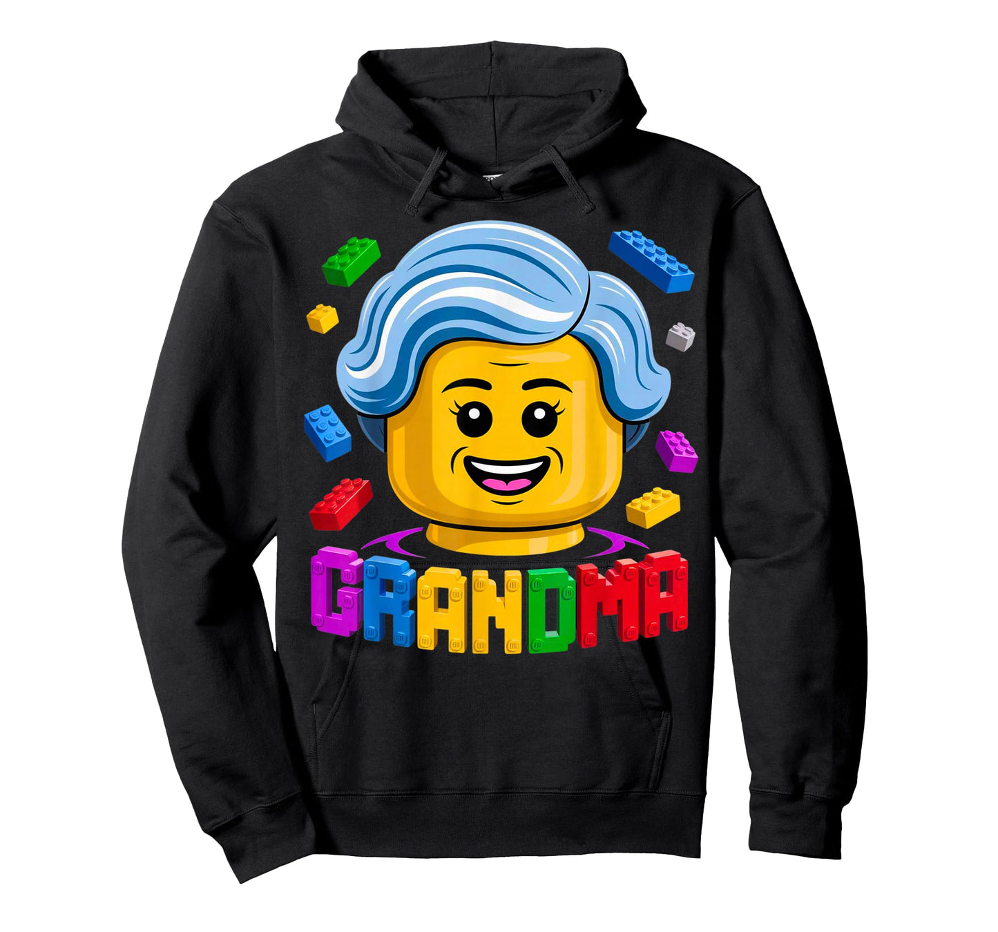 Family Grandma Master Builder Building Brick Blocks Kids T-Shirt