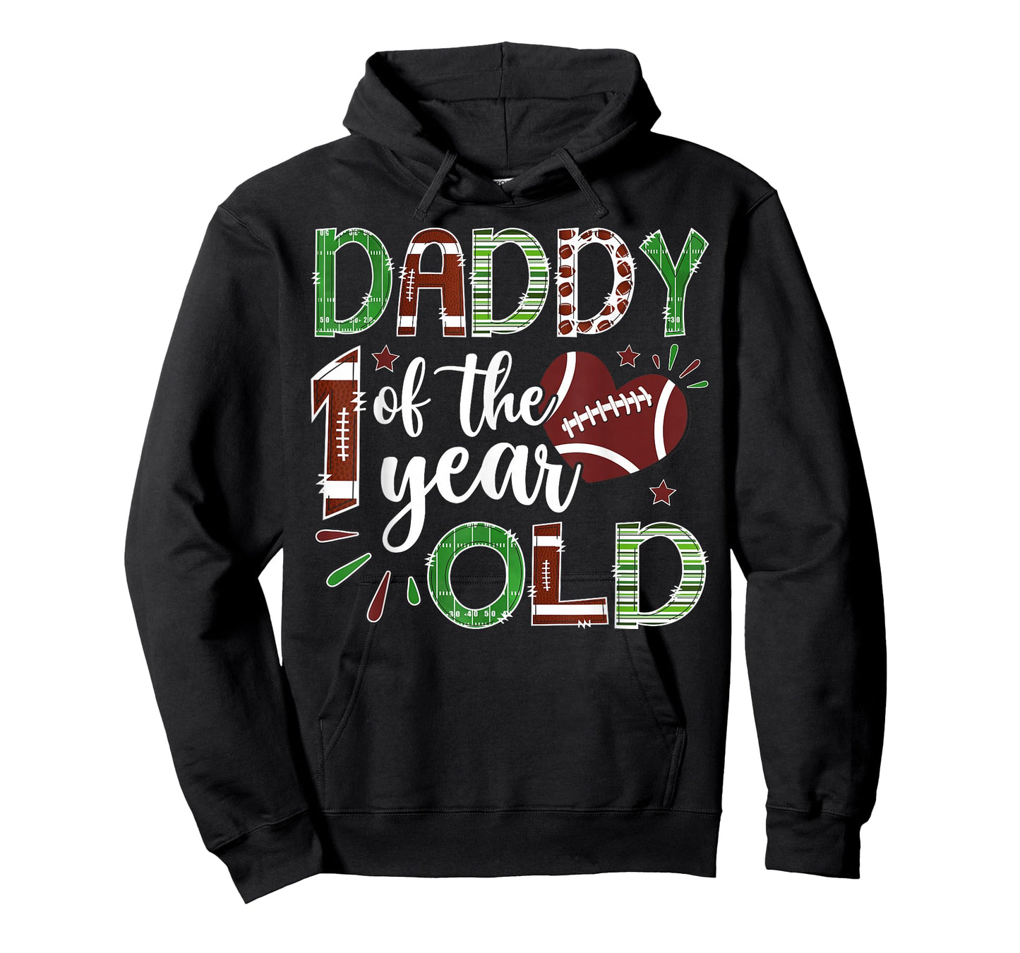 Daddy of The 1 Year Old Football First Birthday Boy Matching T-Shirt