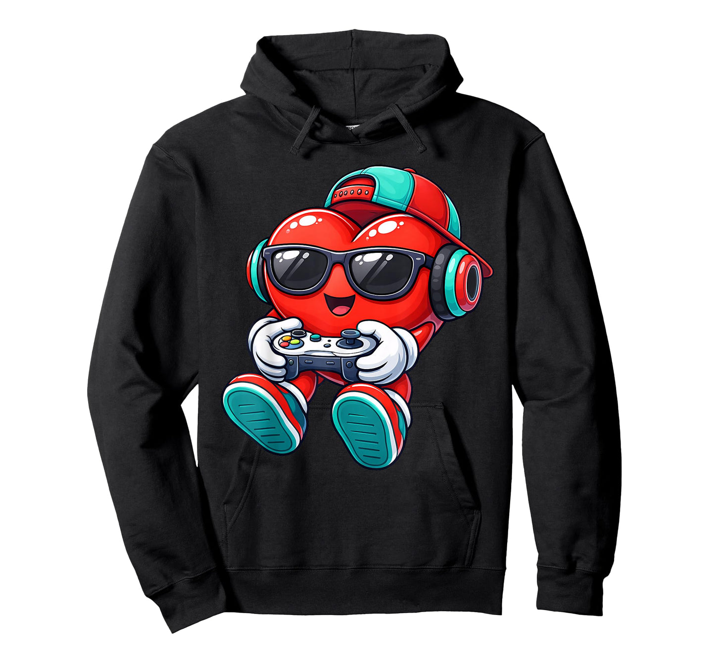 Video Game Heart Gamer Valentines Day for Teen Boys Girl Kid T-Shirt