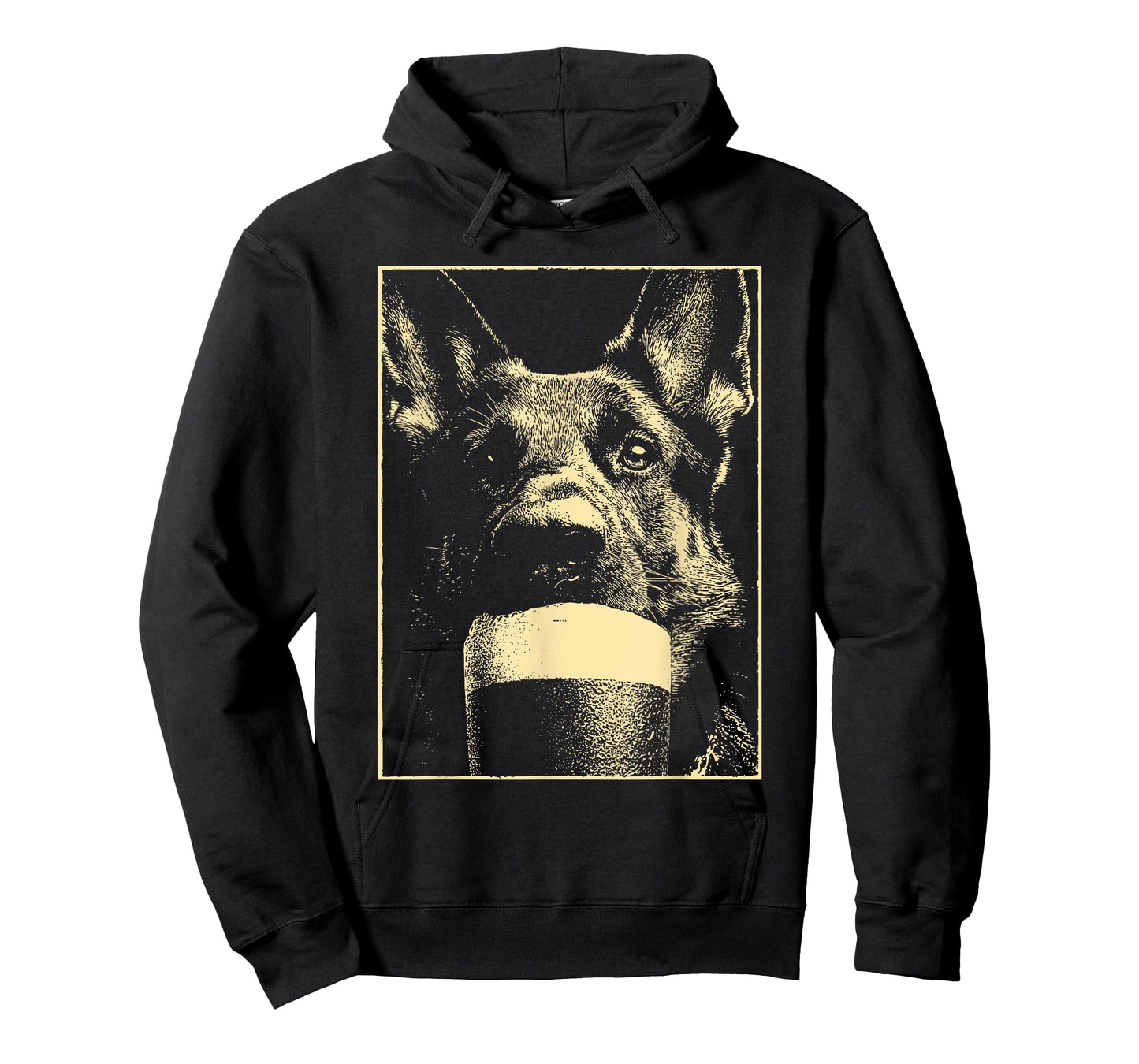 St Patricks Day German Shepherd Dog with Beer Drinking Humor T-Shirt