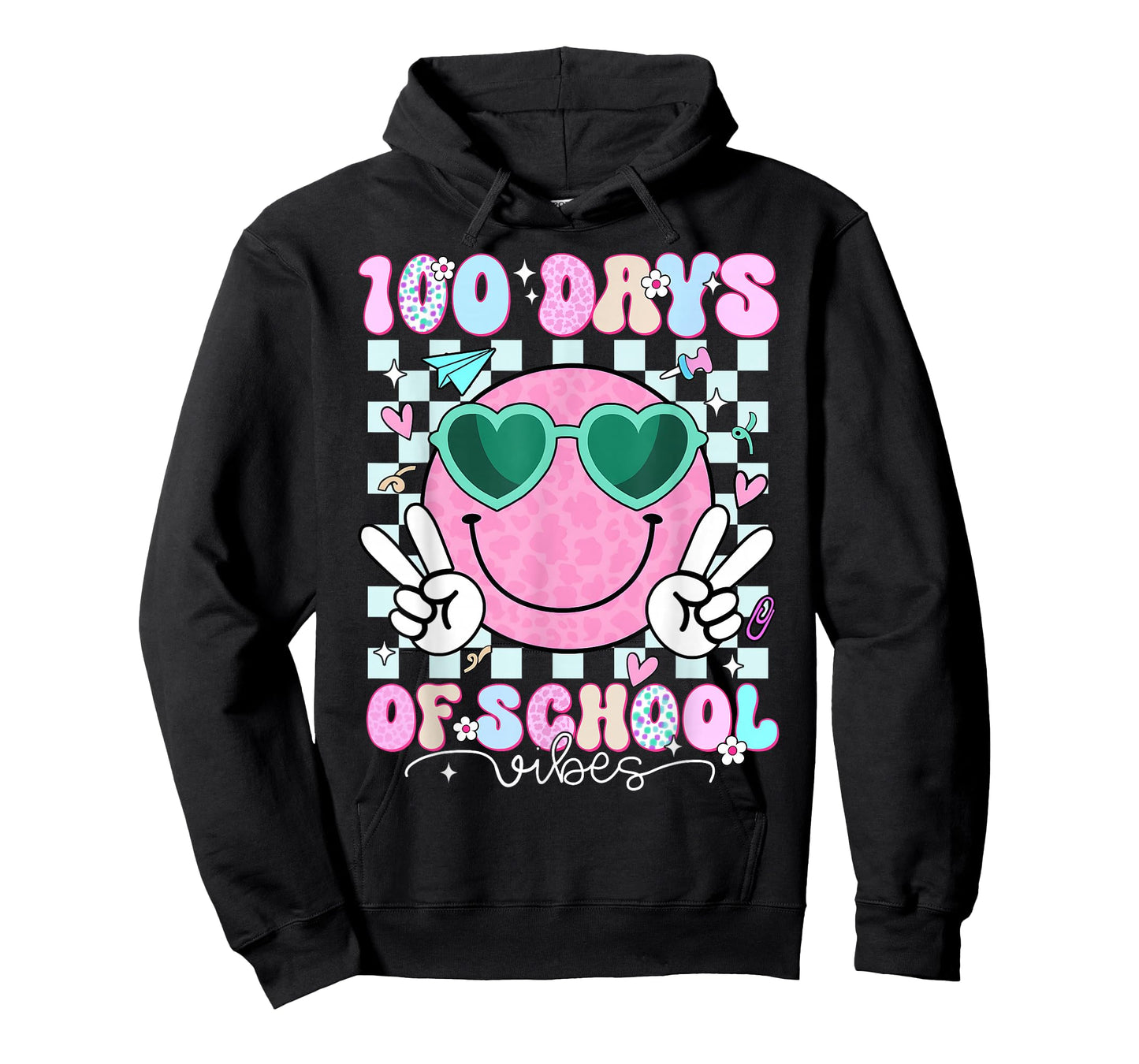 100th Day of School Vibes Cute Smile Face 100 Days of School T-Shirt