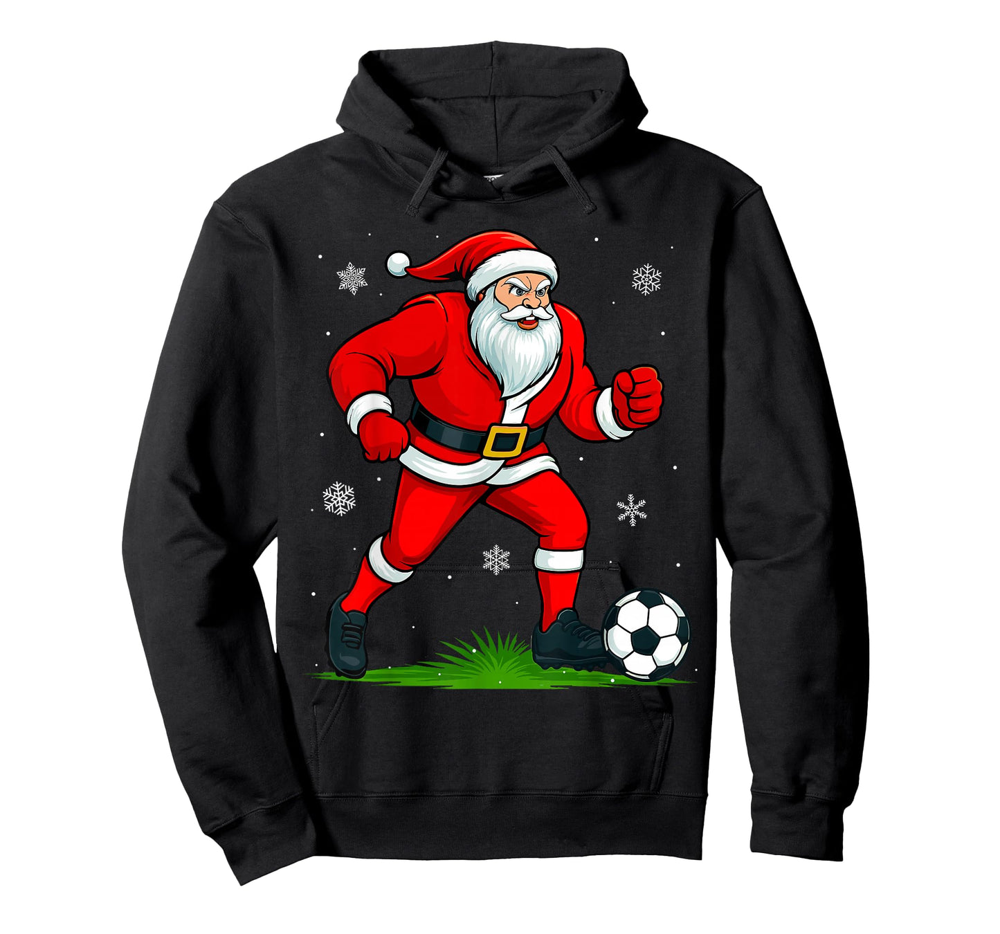 Santa Playing Soccer Xmas Funny Christmas Soccer Santa T-Shirt