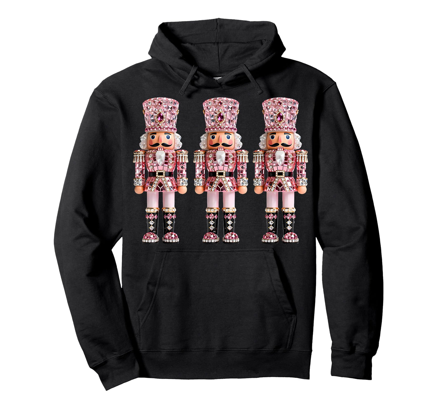 Nutcrackers Pink Bling Christmas Coquette Holiday Matching T-Shirt
