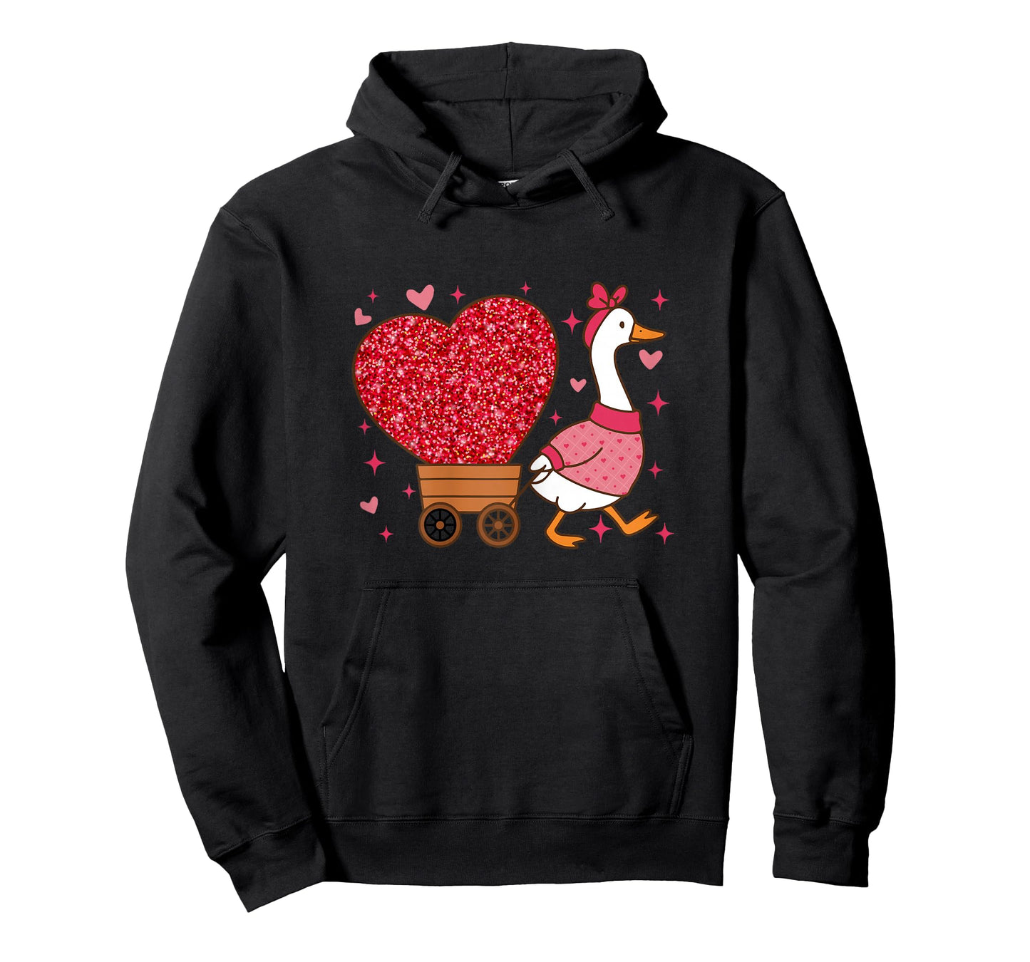 White Valentines Silly Goose Heart for Teachers Kids T-Shirt