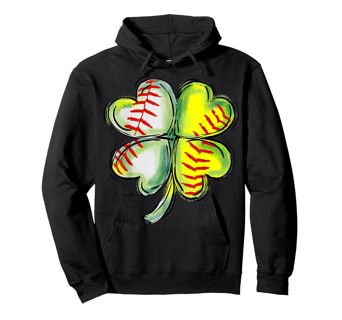 Softball St Patricks Day Shamrock Girls Women Catcher Funny T-Shirt