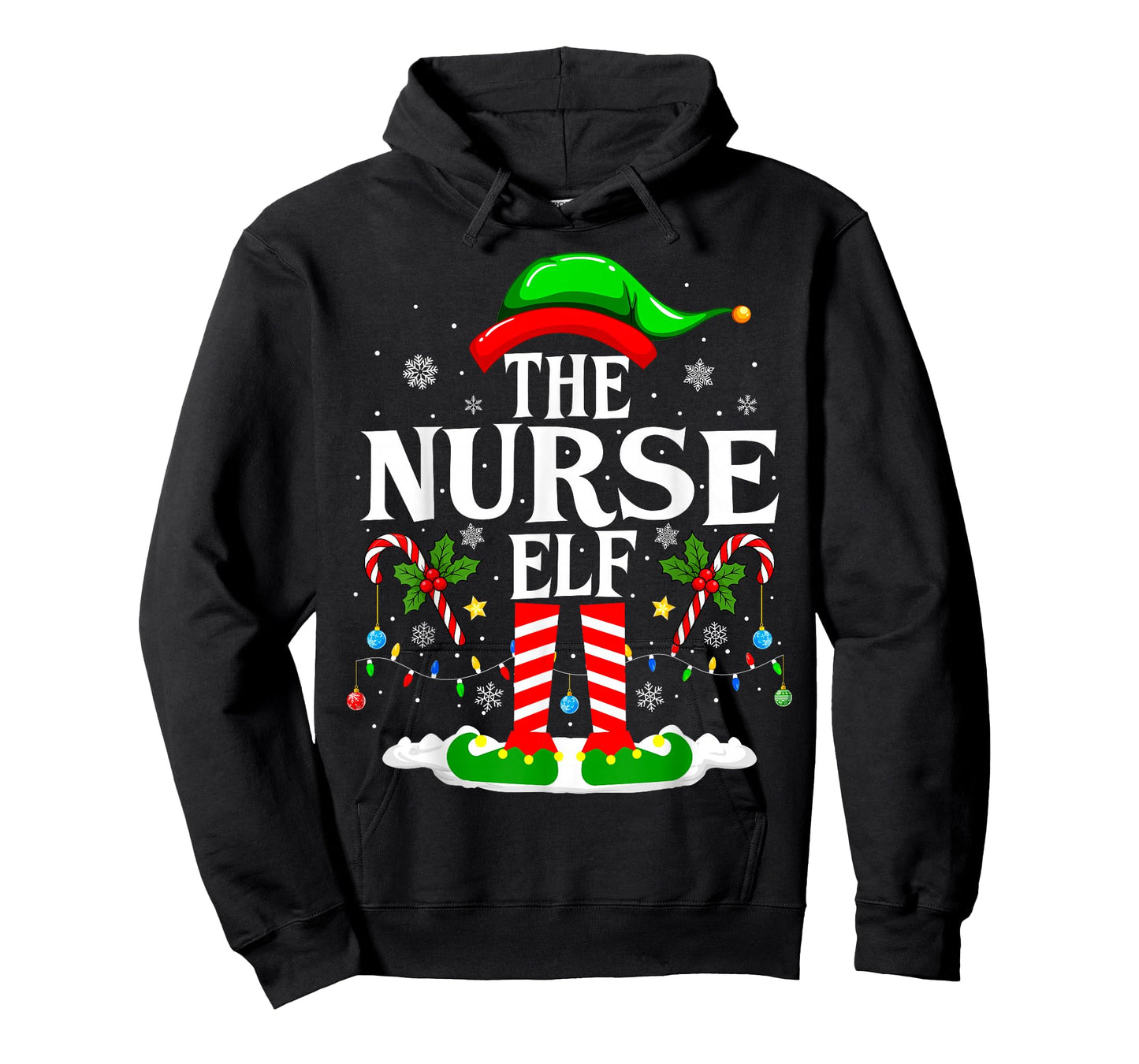 The Nurse Elf Christmas Nursing Funny RN Christmas Nurse T-Shirt