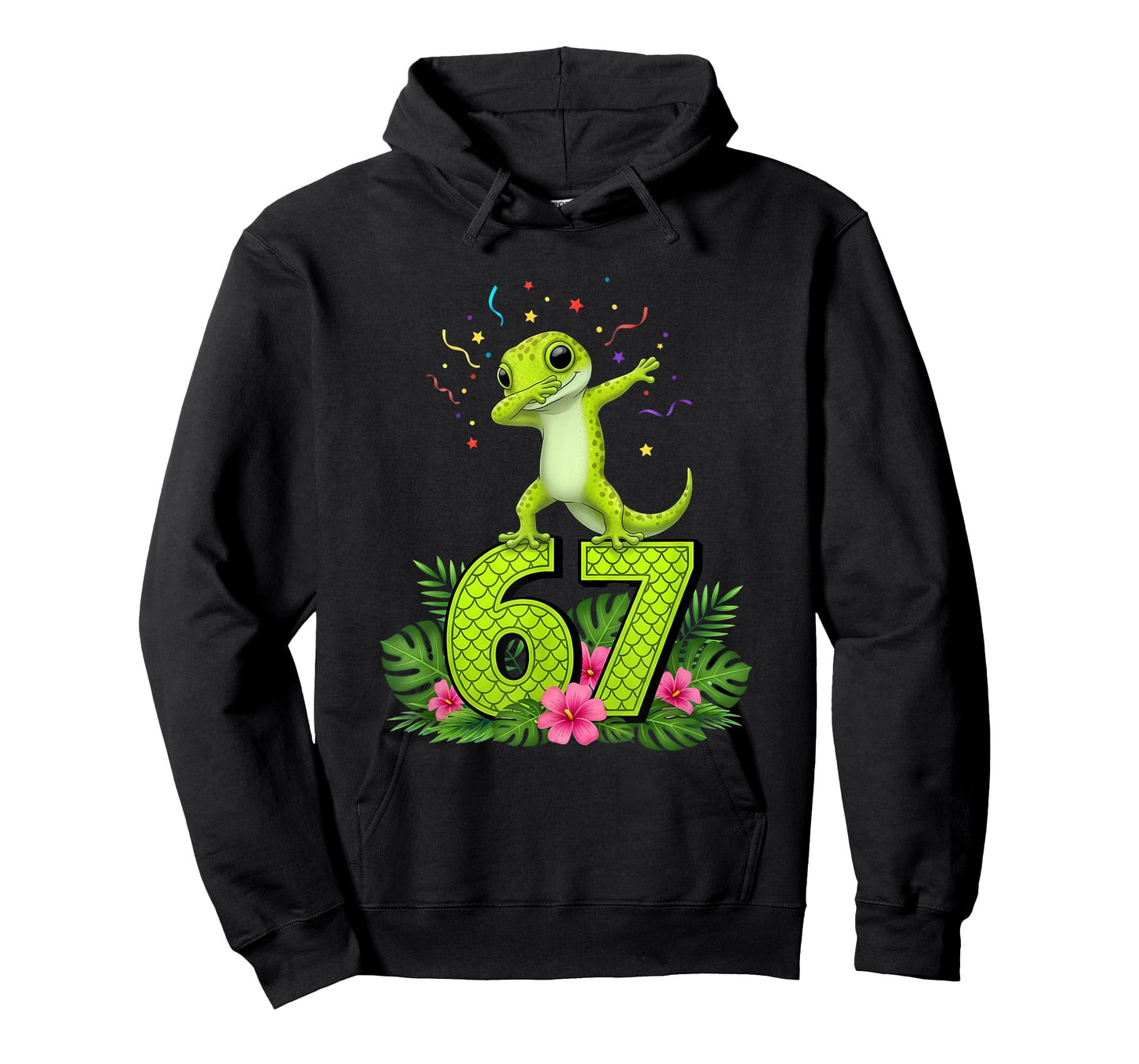Six Seven Meme Dabbing Baby Gecko 67 Funny Gen Z Apha T-Shirt