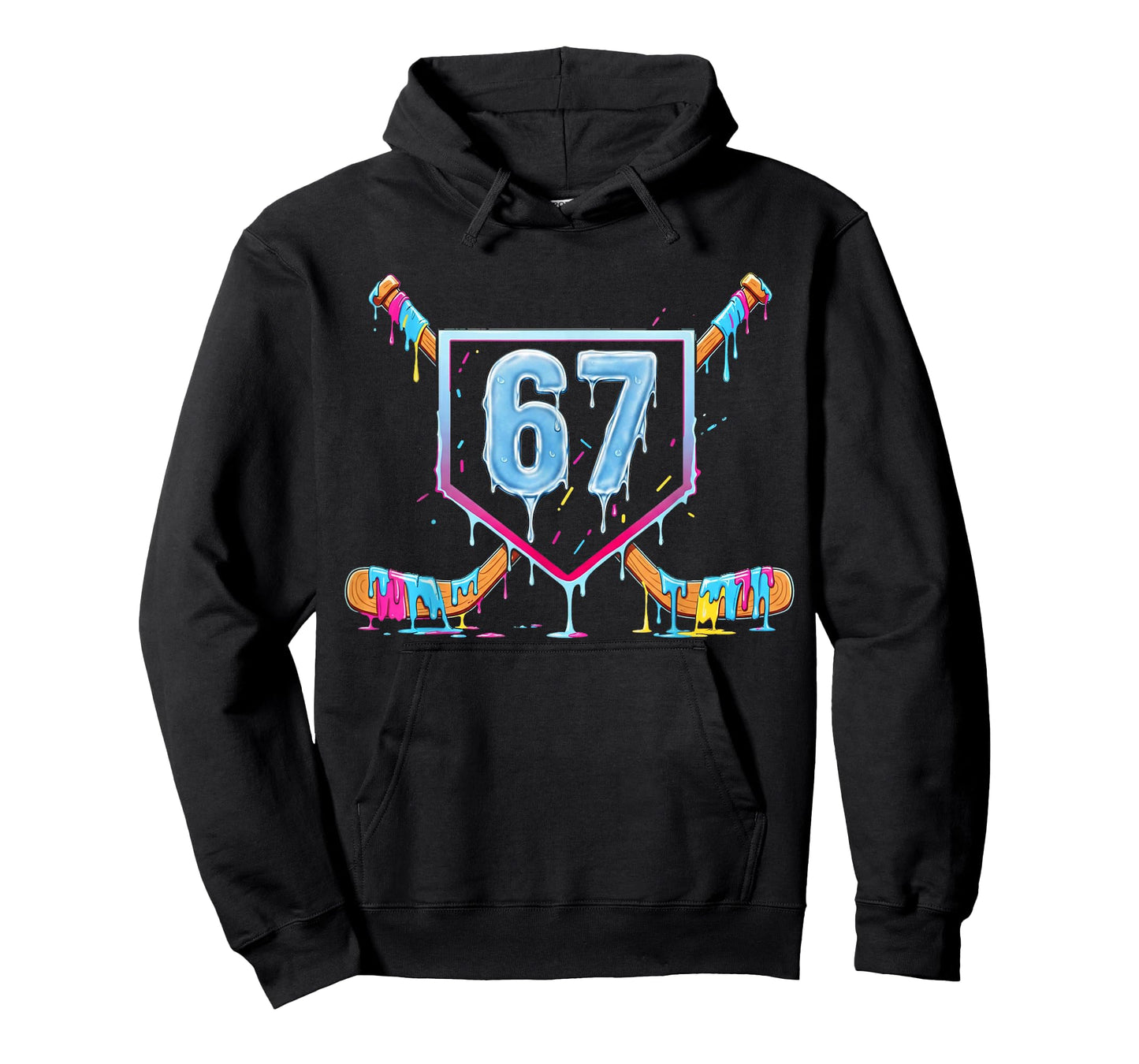 67 Hockey Drip Meme Number Graphic Design T-Shirt