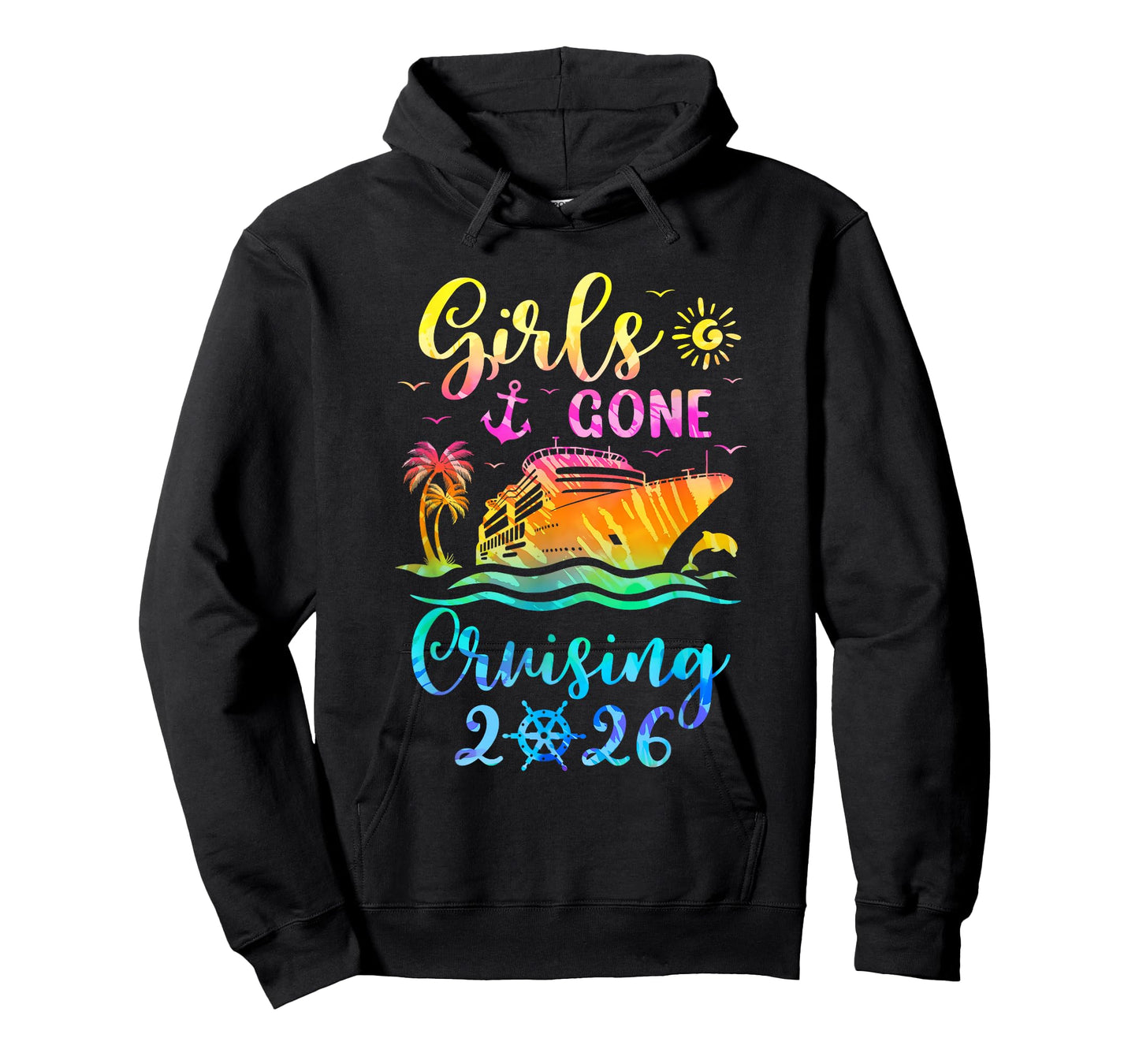 Tie Dye Cruising Squad Girls Gone Cruising 2026 Summer Trip T-Shirt