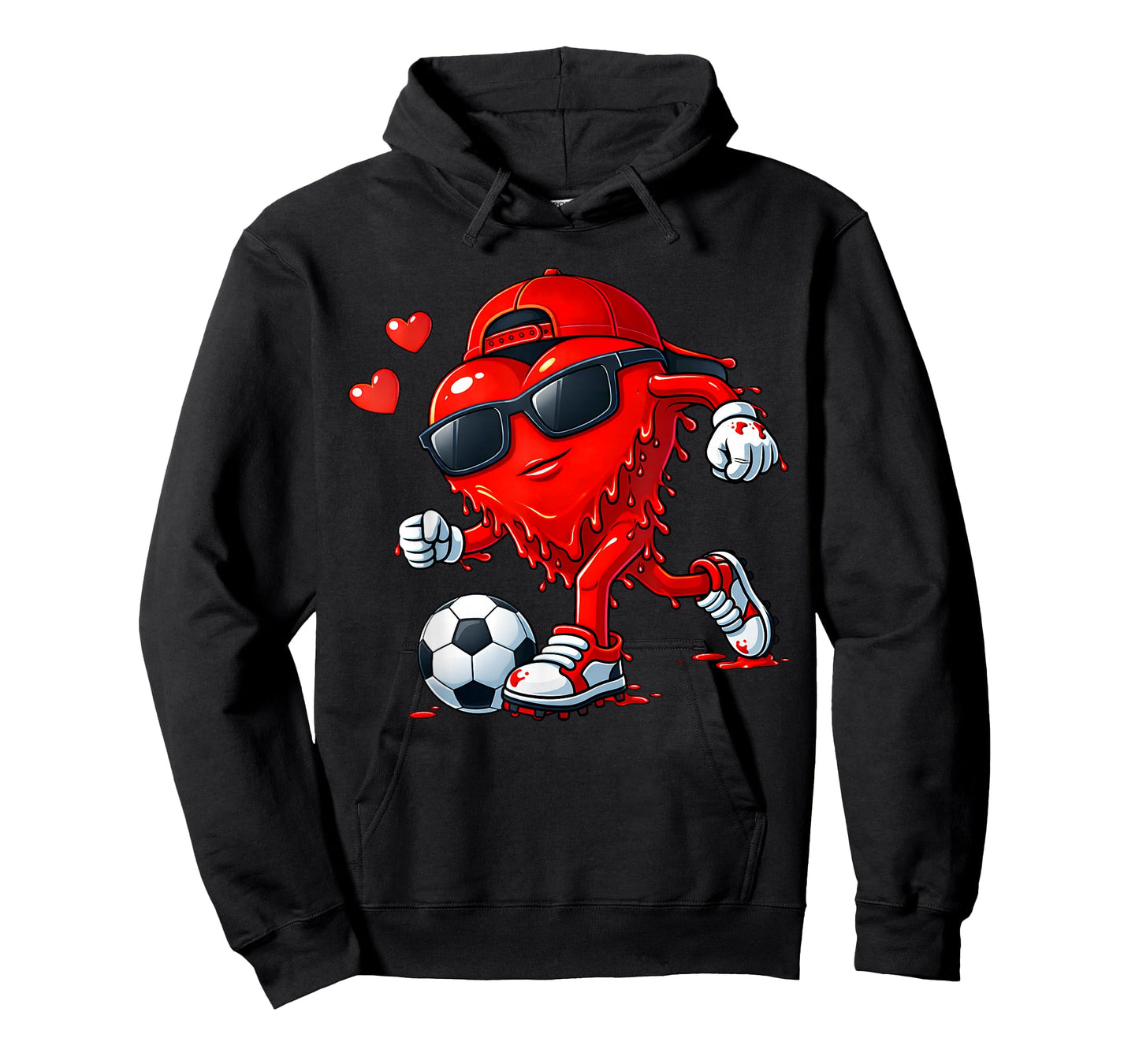 Valentine Soccer Heart Drip Sport Love Valentines Day Boys T-Shirt