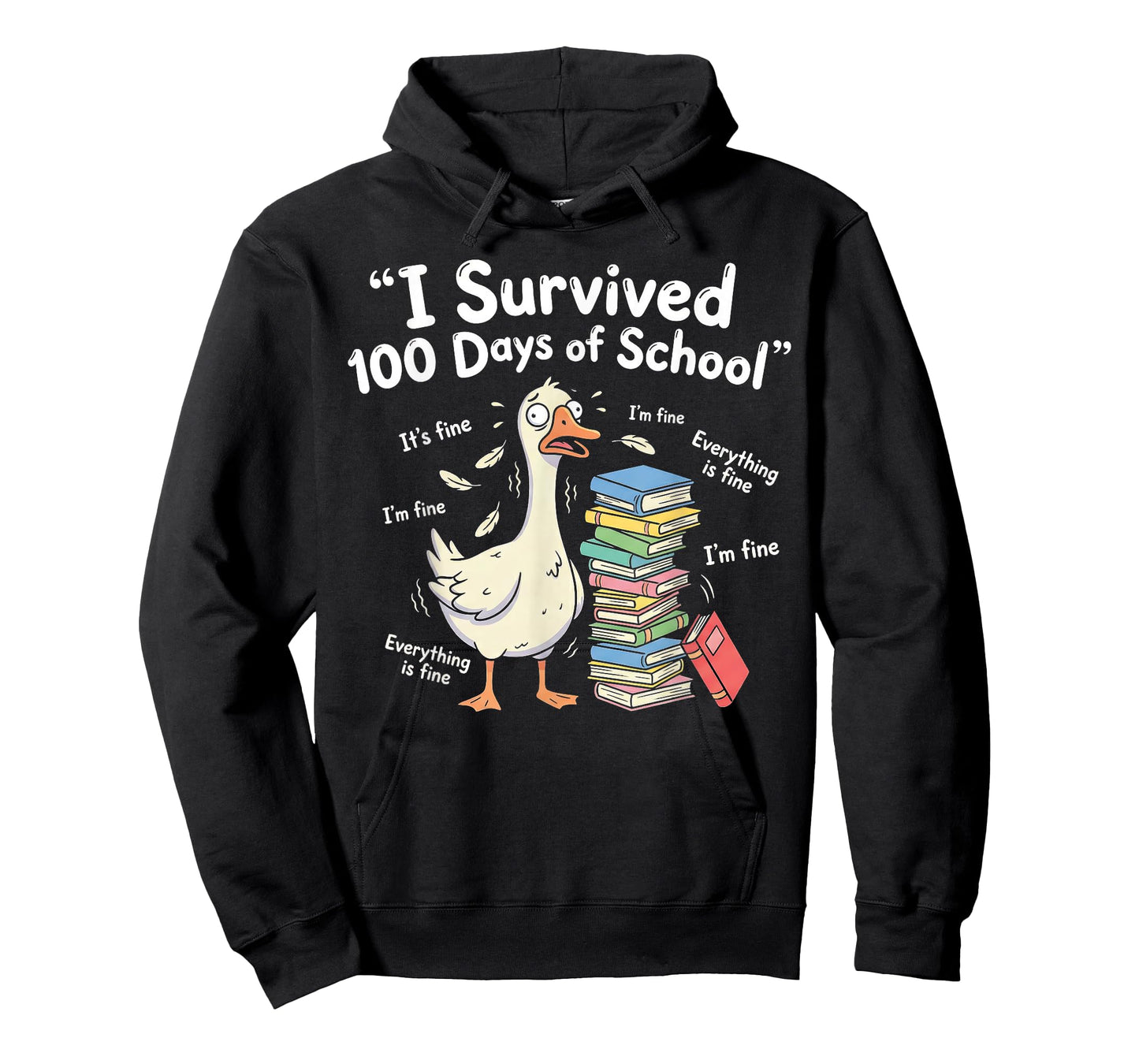 I Survived 100 Days of School Funny Goose 100th Day Smarter T-Shirt