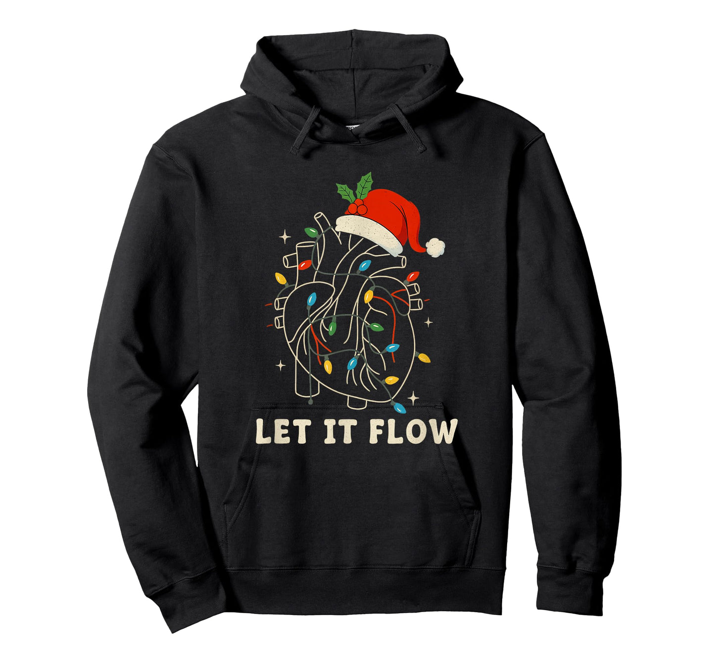 Let It Flow Funny Anatomical Heart Christmas, Medical T-Shirt