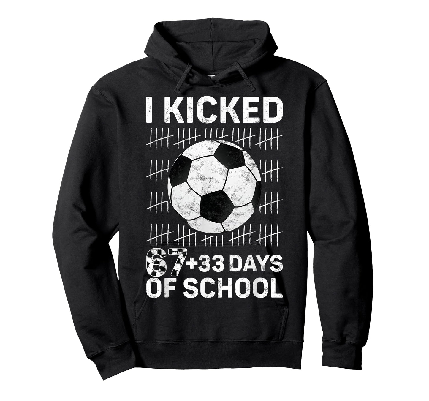 I Kicked 67 33 Days of School Soccer Boys Kids 100th Day T-Shirt
