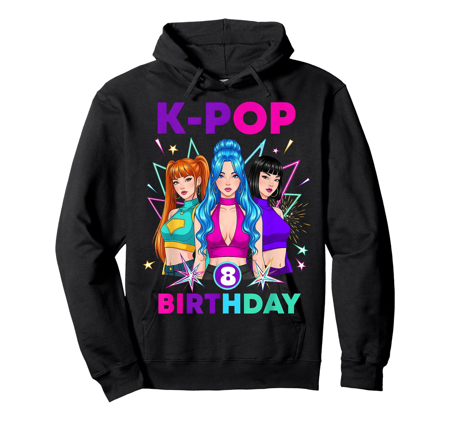 8 Years Old Birthday K Pop Kids 8th Birthday Girls K-pop T-Shirt