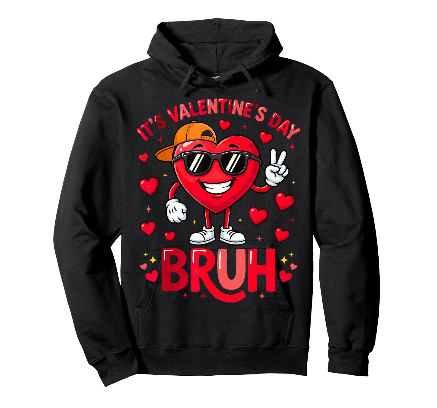 Bruh Valentines Day Boys Kids Heart Funny Valentines T-Shirt