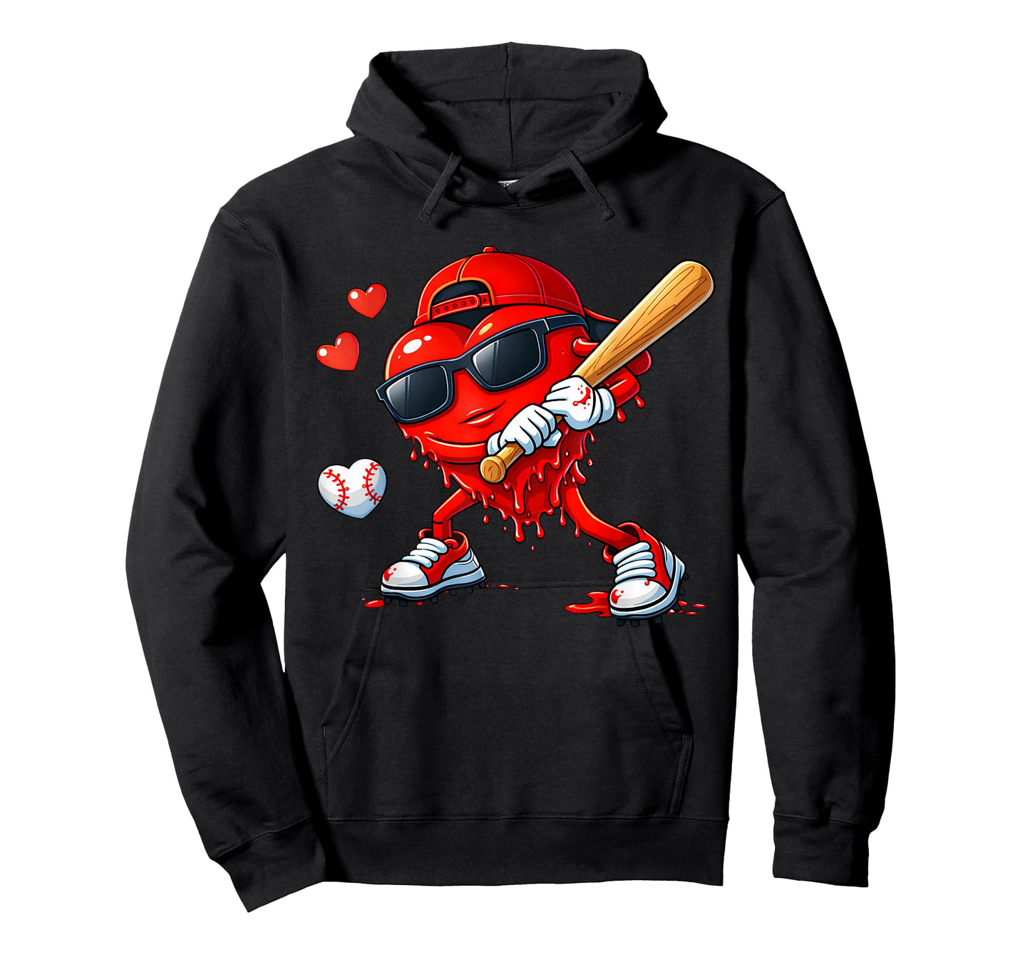 Valentine Baseball Heart Sports Love Valentines Day Boys T-Shirt