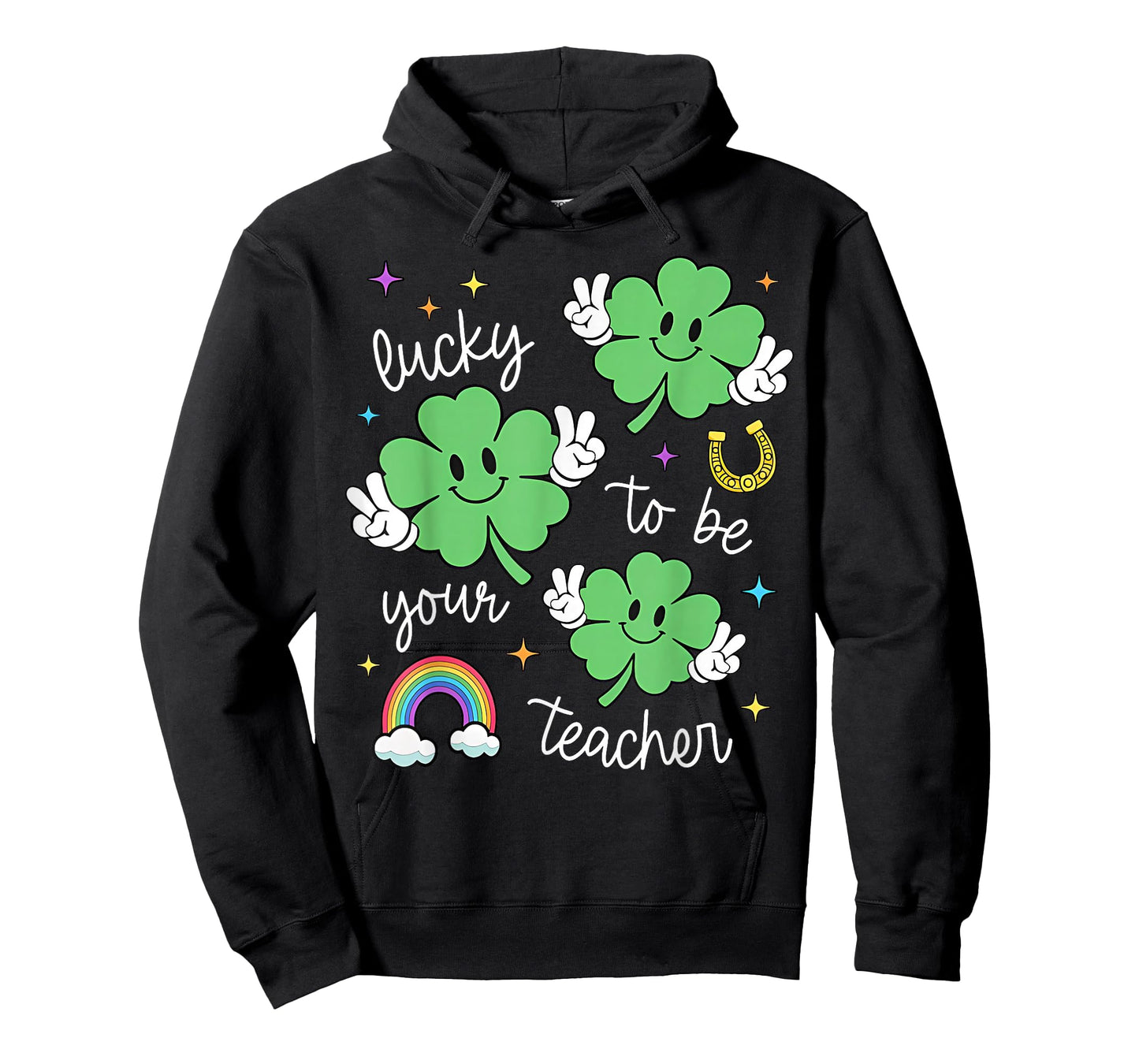 Retro Lucky to Be Your Teacher St Patrick's Day Shamrock T-Shirt