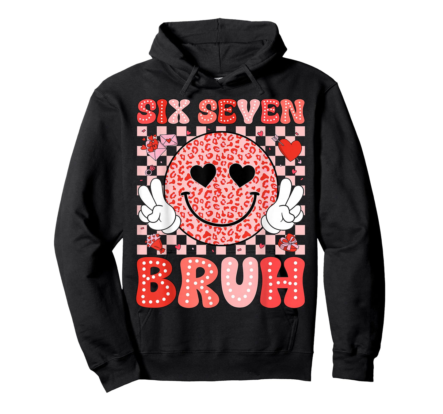 Valentine’s Day Funny 67 Six Seven Bruh 6 7 Valentine Hearts T-Shirt