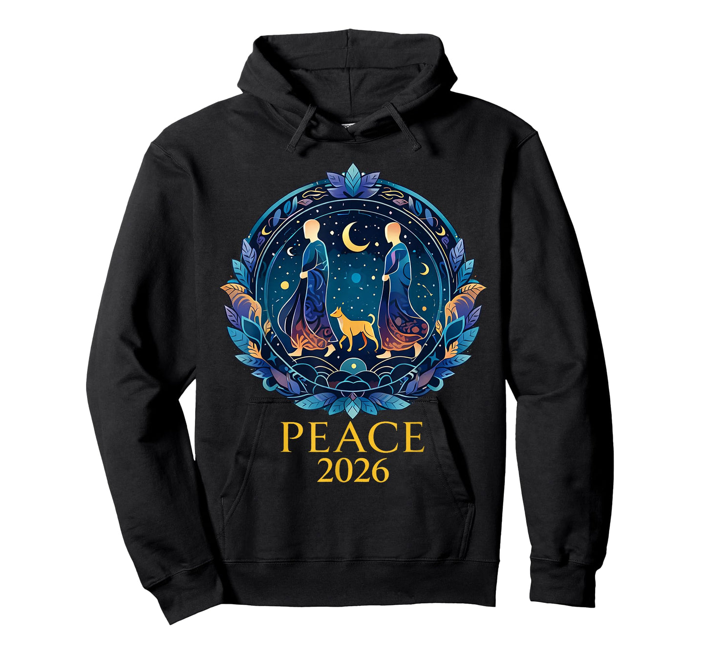 Walk Peace 2026 World Peace Monks with Aloka Dog Spiritual T-Shirt