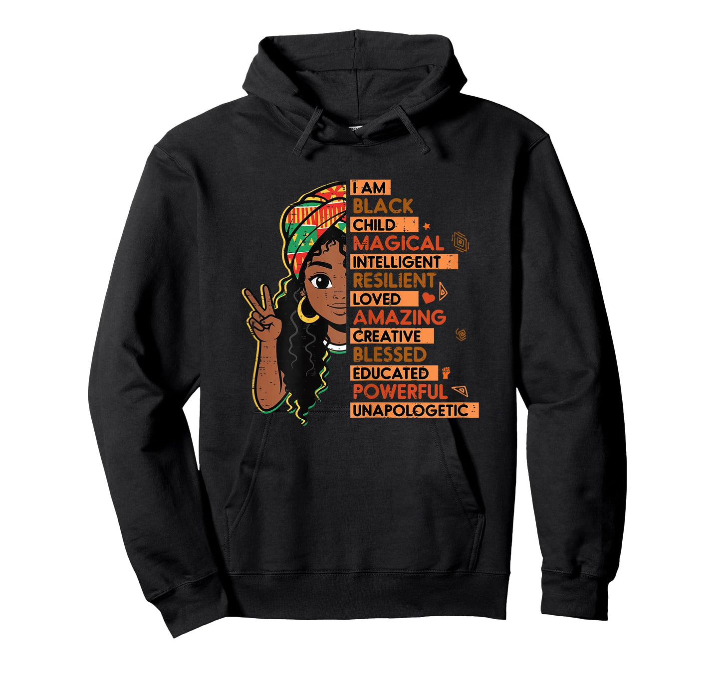 I Am Black Child Magical African Girl History Month Kids T-Shirt