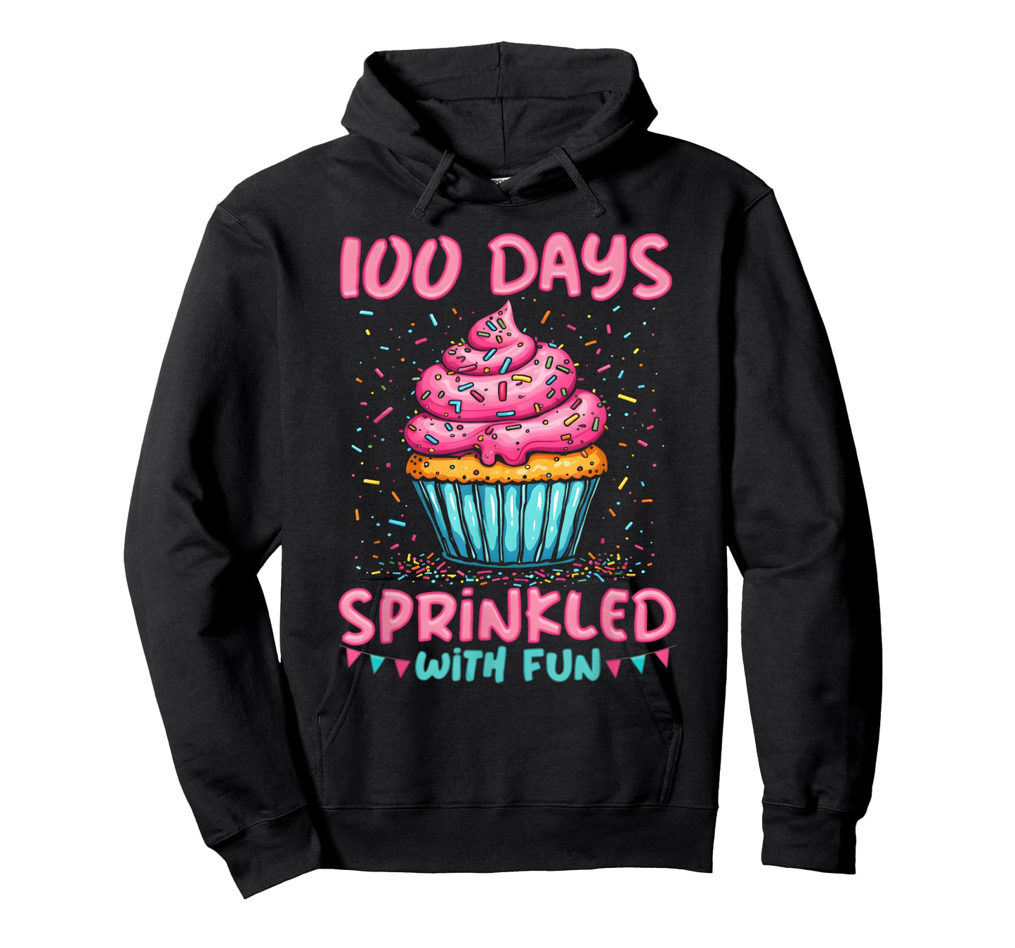 100 Days Sprinkled with Fun Cupcake 100th Day of School Girl T-Shirt
