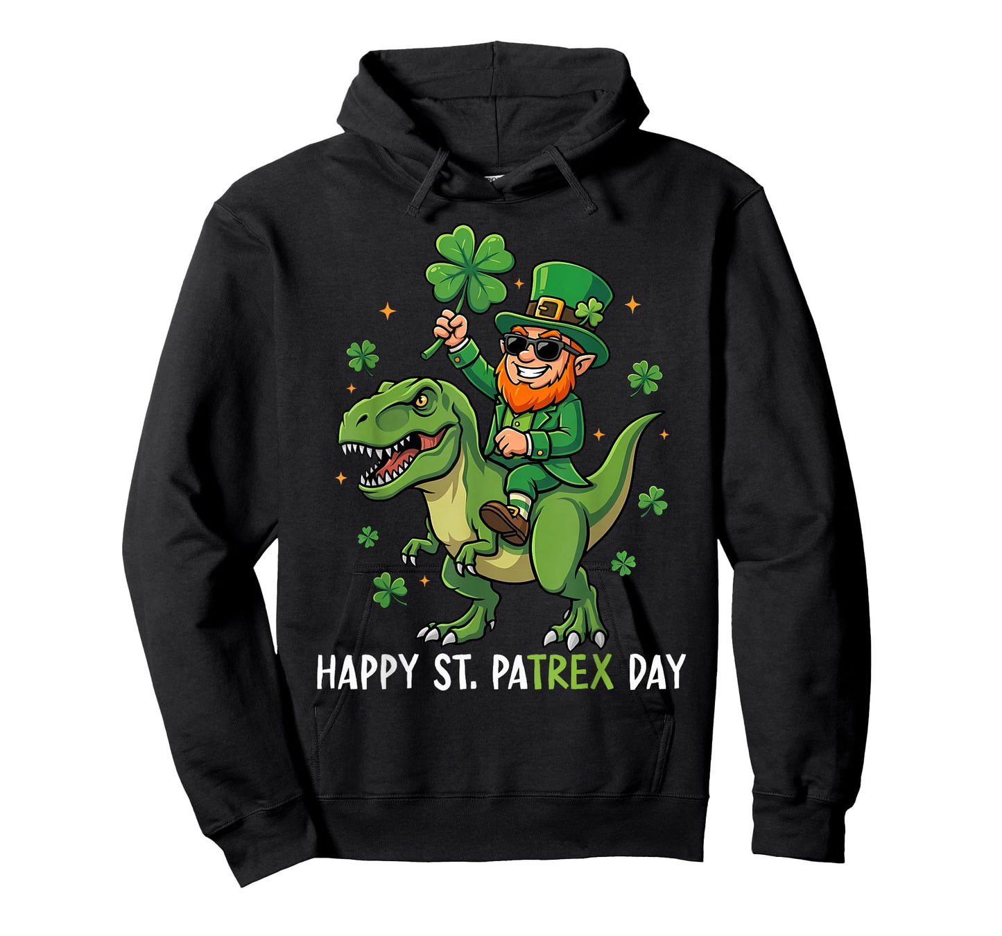 Happy St Patricks Pa Trex Day Leprechaun Dino Boys Toddler T-Shirt