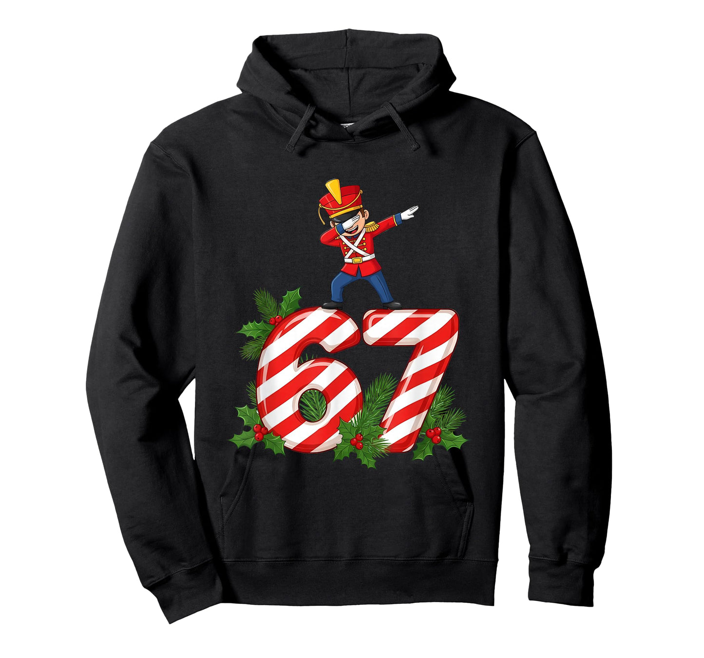 Six Seven Meme Dabbing Christmas Toy Soldier 67 Gen Z Apha T-Shirt