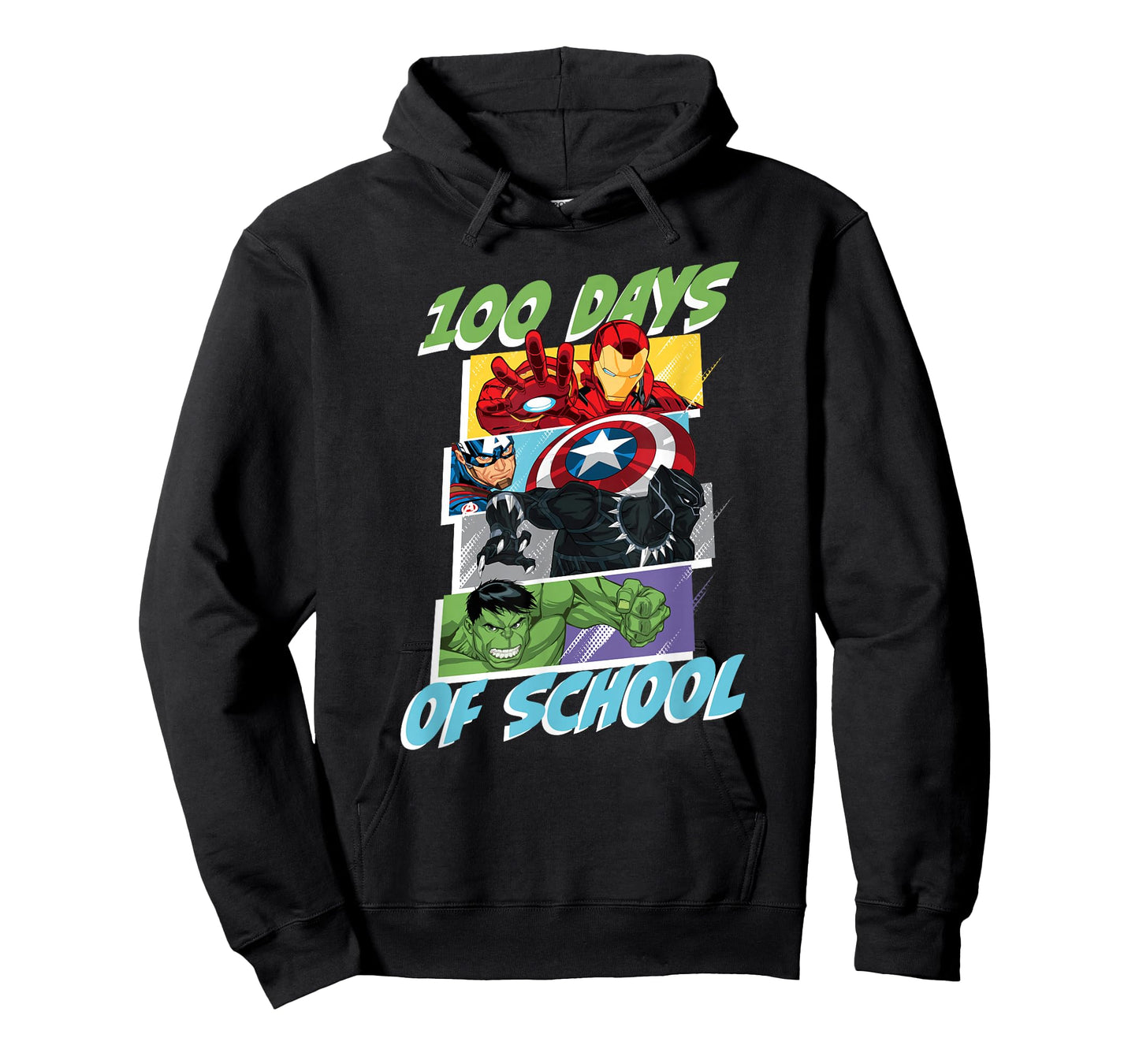 Marvel Super Heroes Avengers 100 Days of School 100th Day T-Shirt
