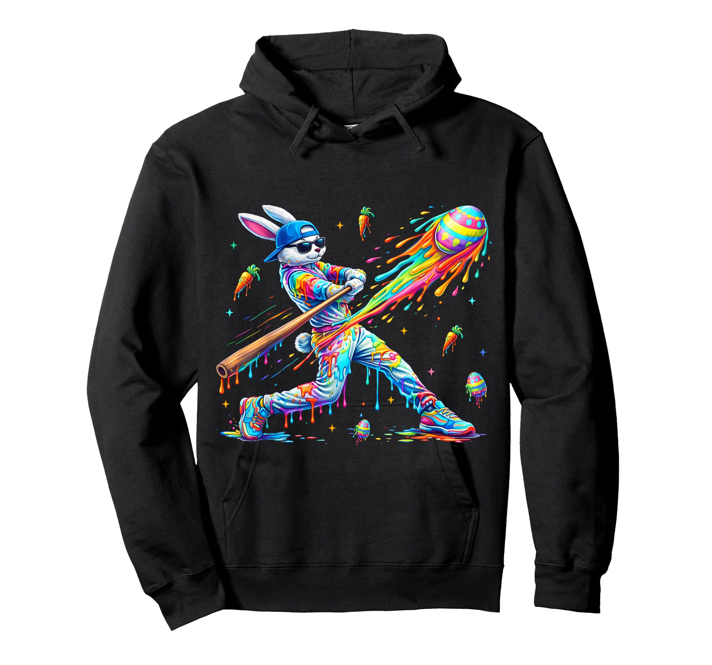 Funny Dripping Drip Rabbit Bunny Baseball Easter Men Boy Kid T-Shirt