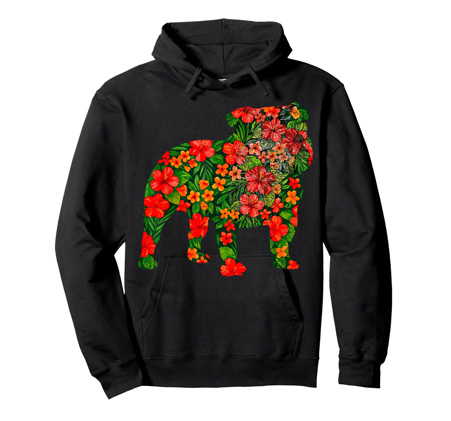 Floral English Bulldog T-Shirt