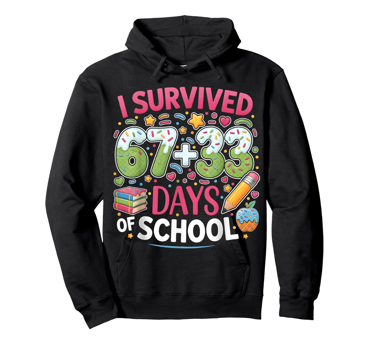 I Survived 67+33 100 Days of School Meme 67 Teacher Student T-Shirt