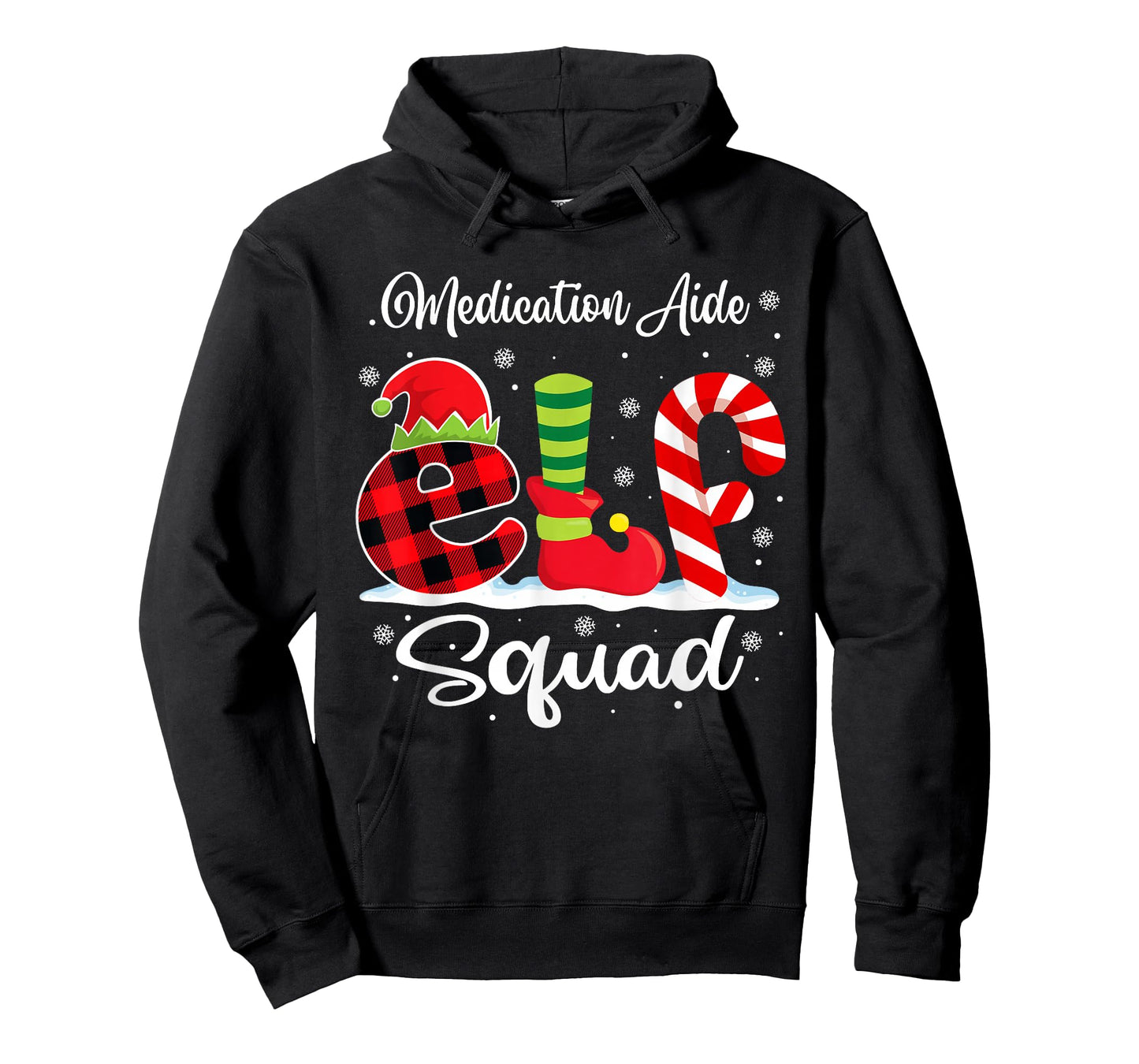 Medication Aide Elf Squad Christmas CMA Matching X-mas T-Shirt