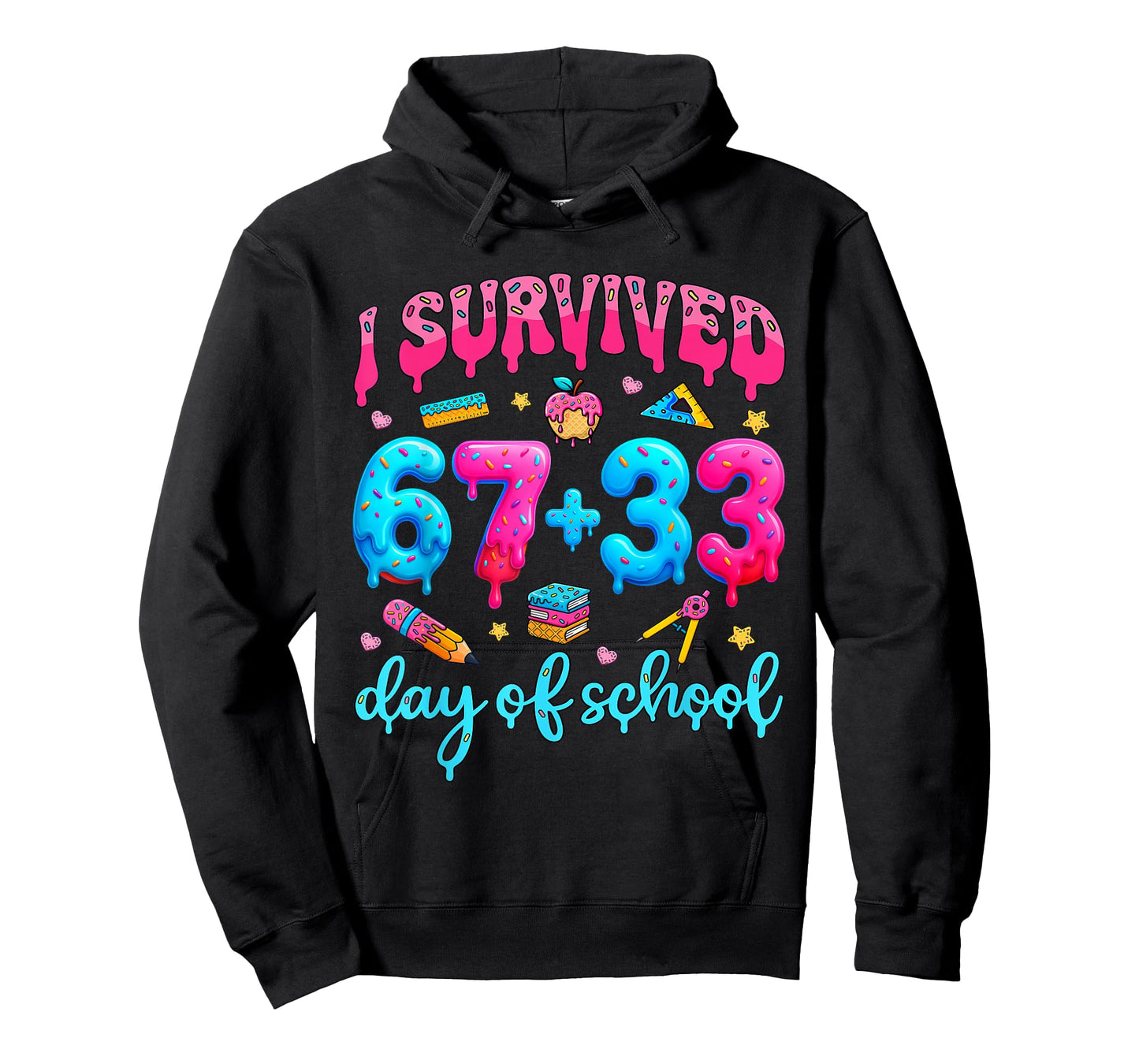 I Survived 67 33 Days of School Happy 100 Days of School Kid T-Shirt