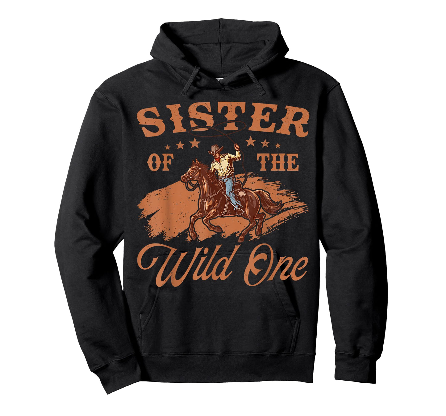 Sister of The Wild One Cowboy Western Rodeo Party Matching T-Shirt