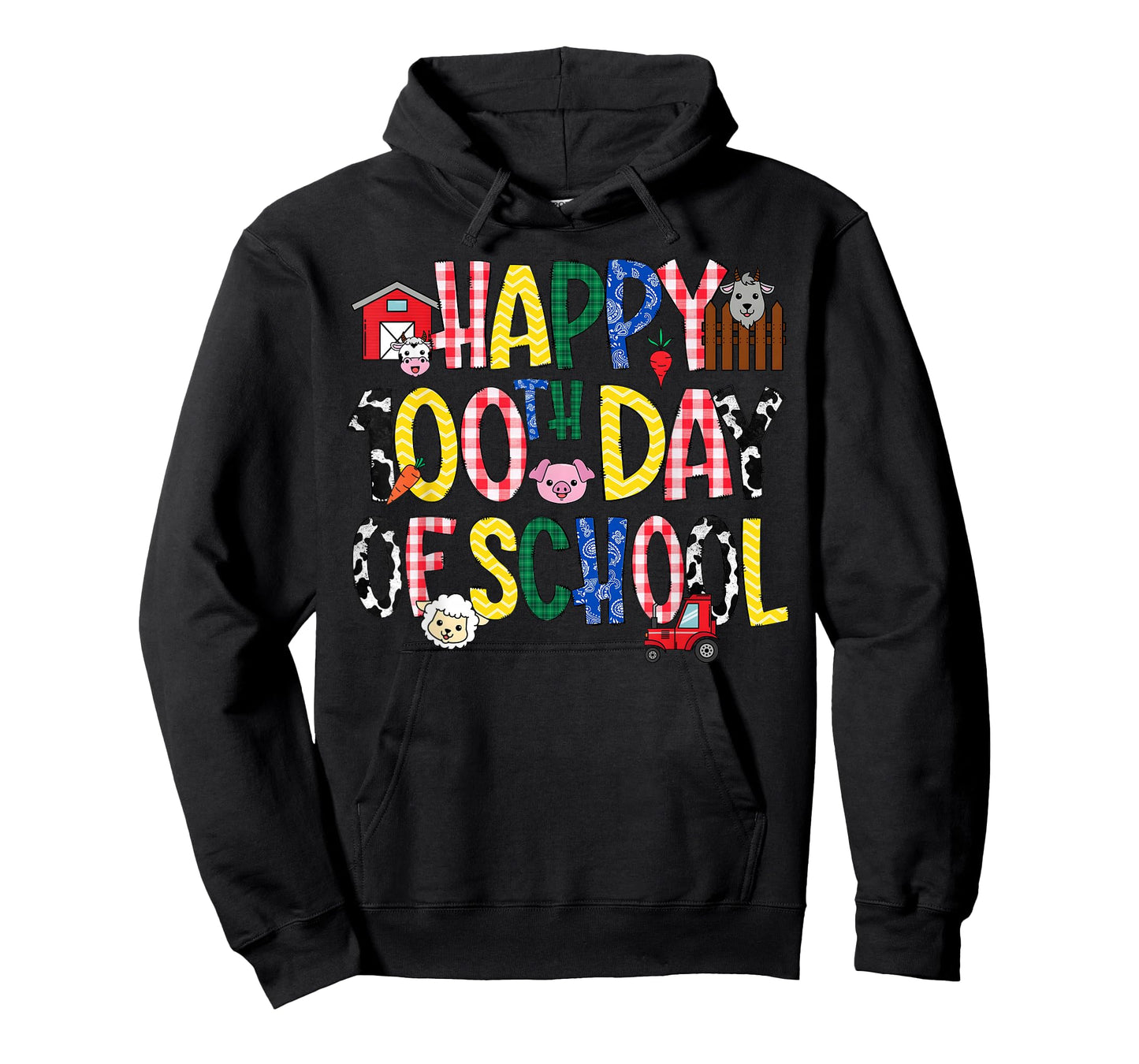 100 Days of School Farm Animal 100th Day of School Kids T-Shirt