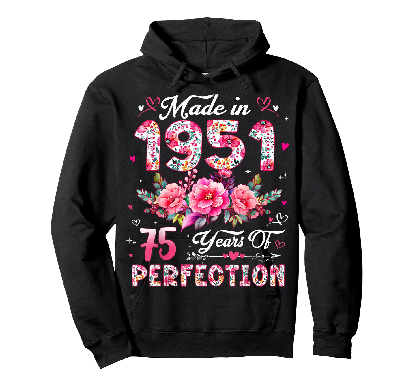 75 Year Old Made in 1951 Floral 75th Birthday Women T-Shirt