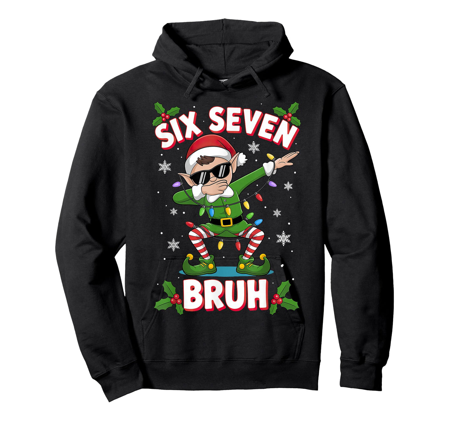 Dabbing Elf Six Seven Bruh Christmas 67 Meme Xmas T-Shirt