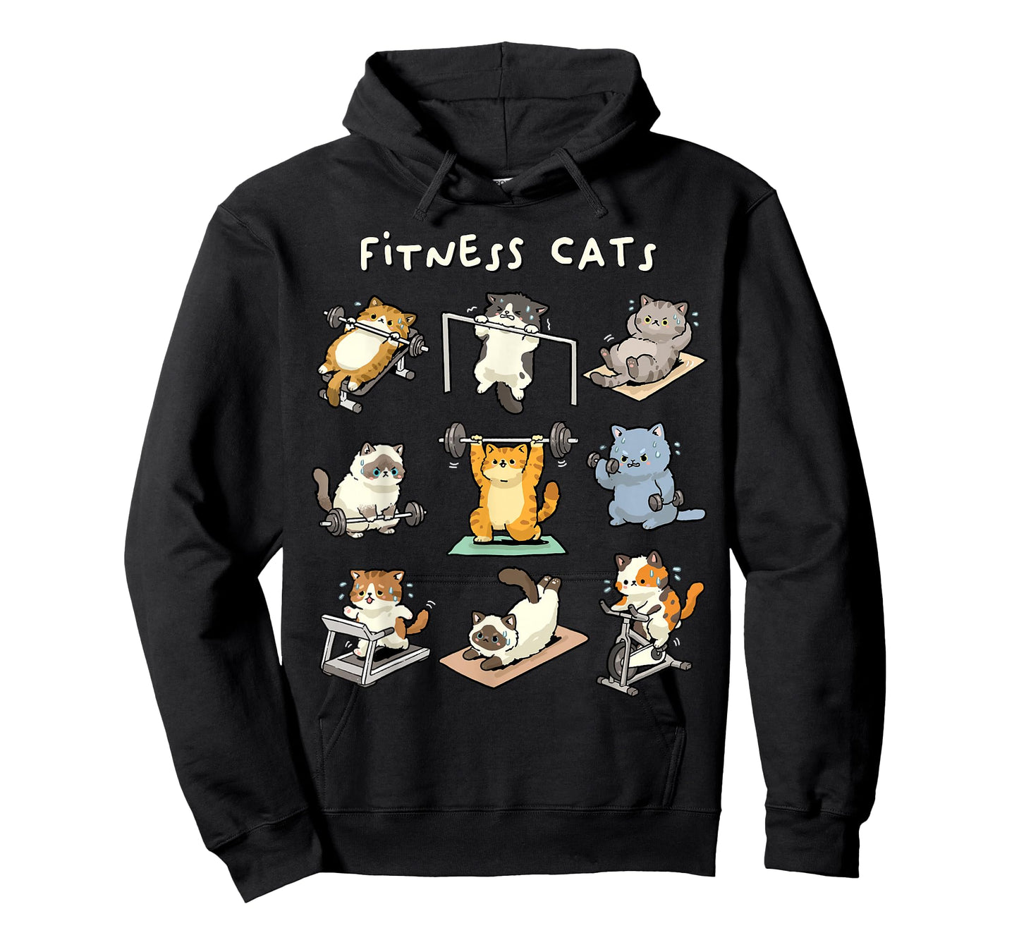 Fitness Cats Funny Gym Workout Cat New Year Resolution T-Shirt