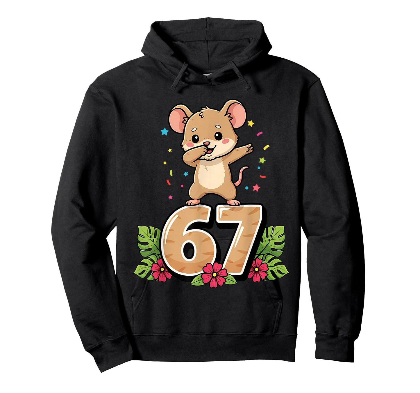 Six Seven Meme Dabbing Baby Mouse 67 Funny Gen Z Apha T-Shirt