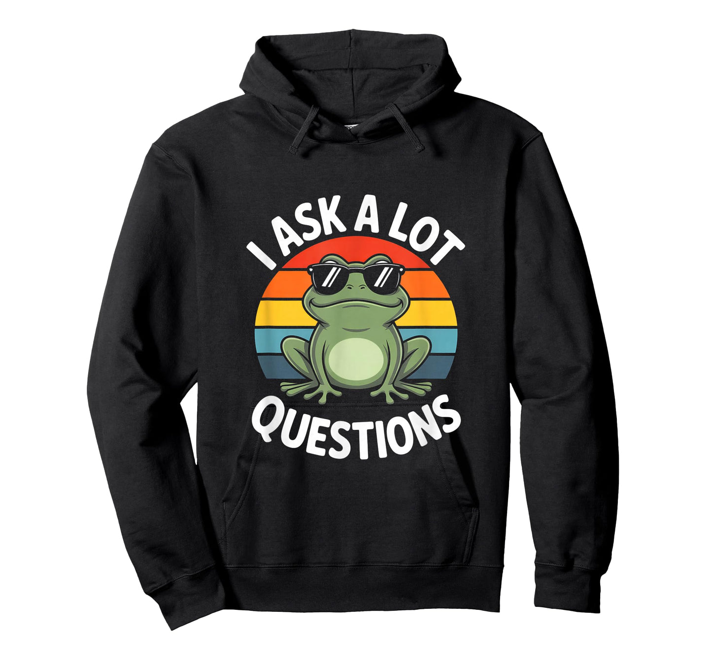 I Ask A Lot Questions Funny Cool Frog Humor T-Shirt