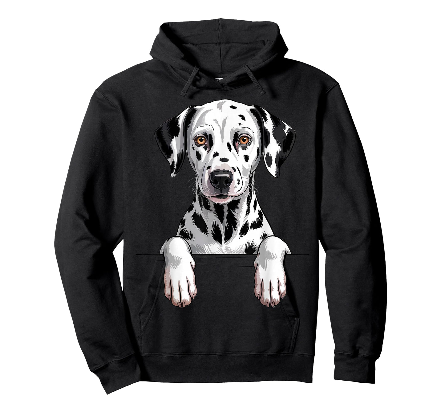 Dalmatian Funny Peeking Pocket Puppy Dog Lover T-Shirt