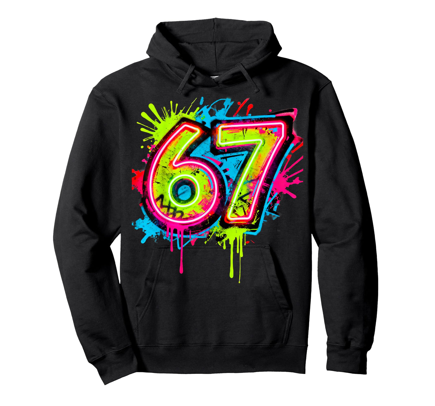 67 Drip Graffiti Meme – Splatter Paint six Seven Design T-Shirt