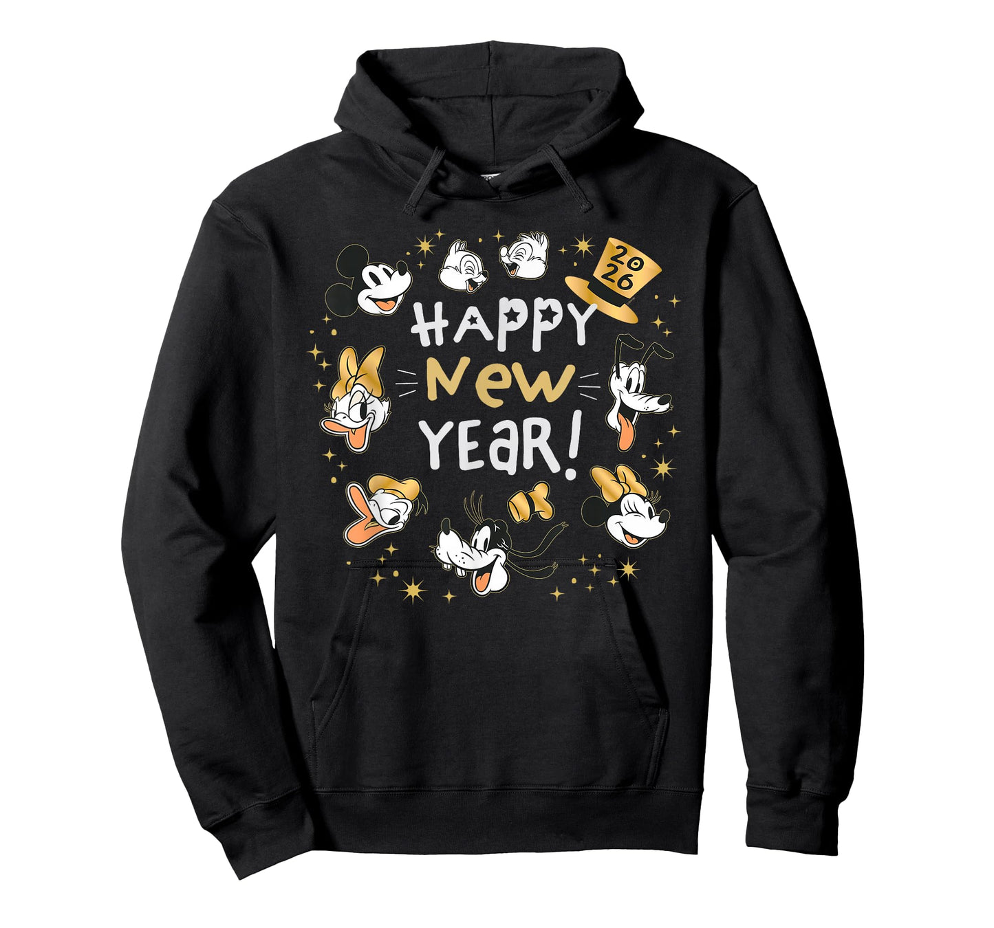 Disney Mickey & Friends Happy New Year 2026 Retro Party T-Shirt